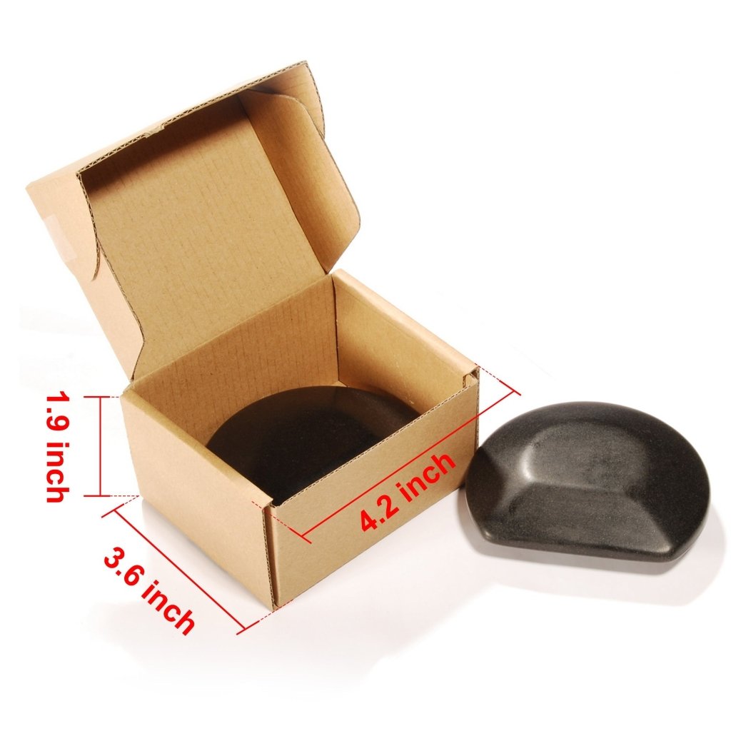 Premium 3/4 Round Basalt Hot Stone Massage Set - 2 Piece Pack for Relaxation & Gua Sha Therapy | Perfect for Spa, Home Use & Professional Massage Therapists