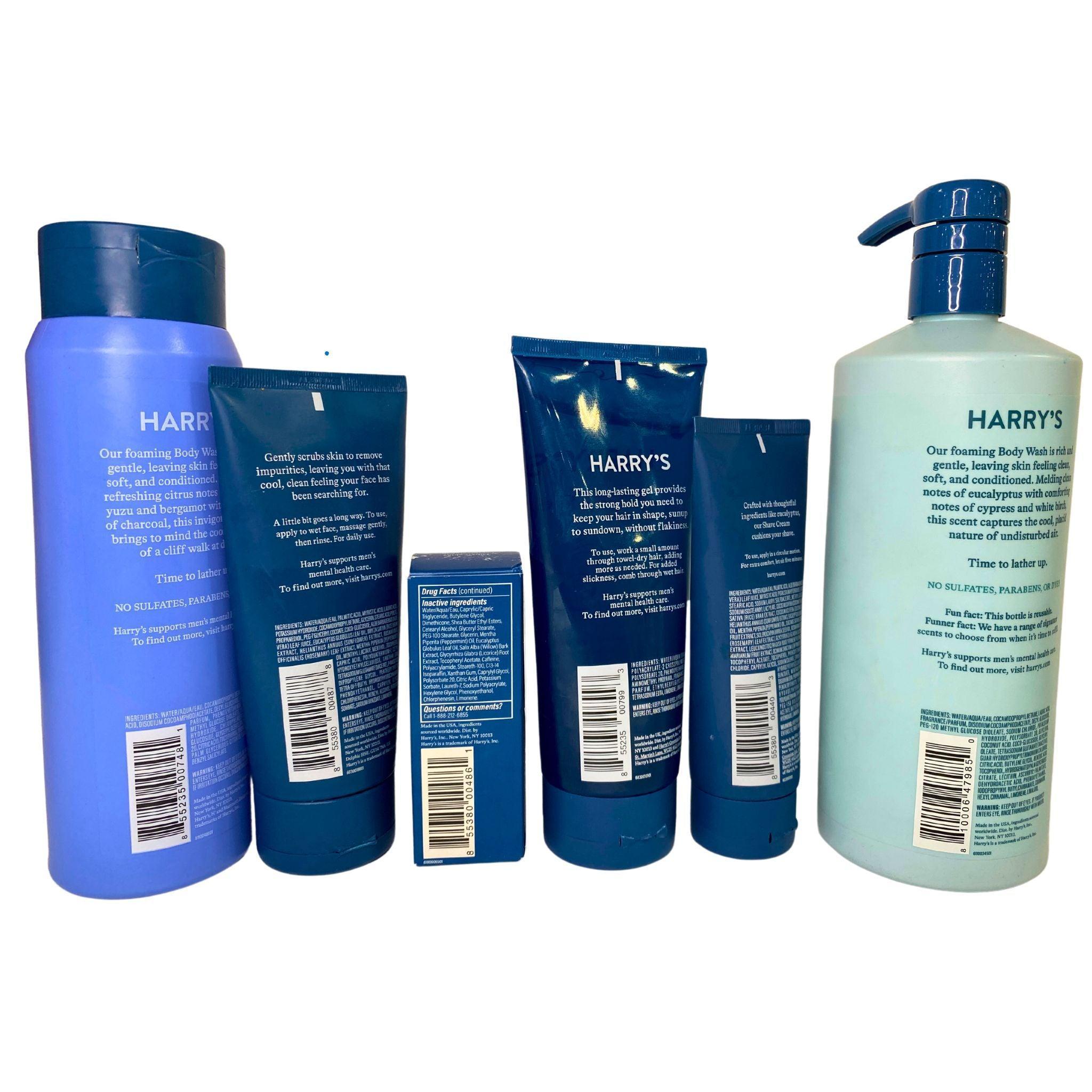 Harry's Men's Grooming Kit - 34 Piece Set with Face Wash, Body Wash, Sculpting Gel, Face Lotion & Shave Cream | Complete Skincare & Shaving Routine for Men | Perfect for Travel, Gym & Daily Use