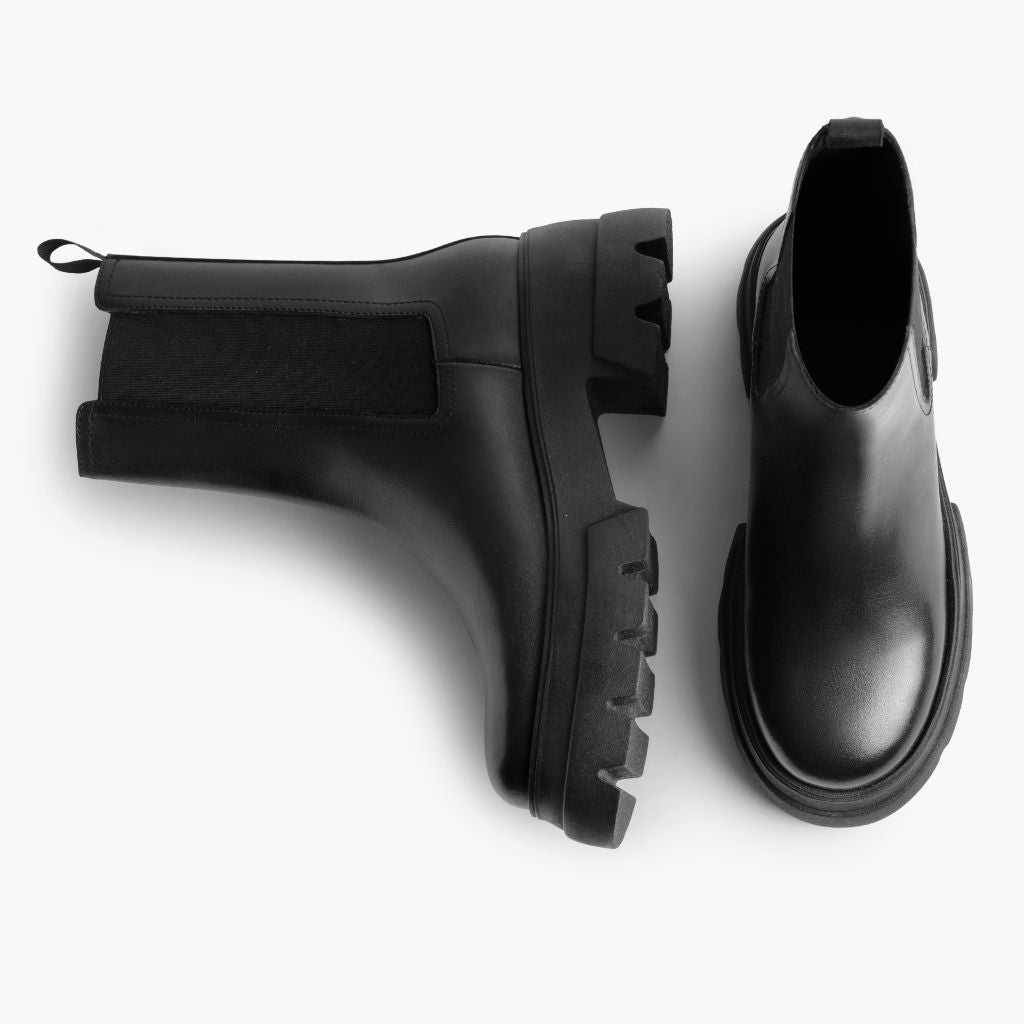 Women's Black Chelsea Boots - Waterproof Ankle Boots for Women, Stylish & Comfortable, Perfect for Fall, Winter & Outdoor Activities