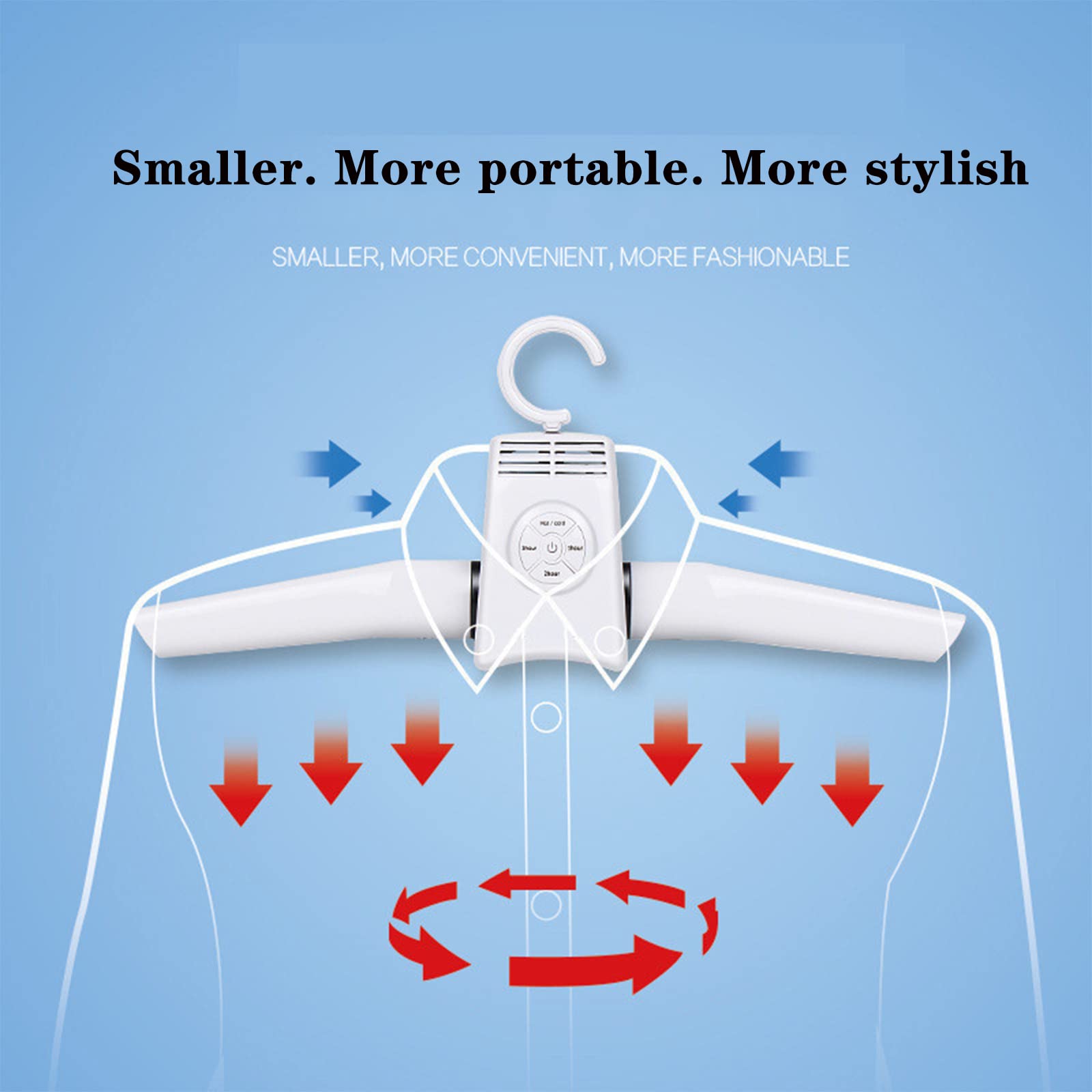 Portable Electric Clothes Drying Hanger - Foldable & Lightweight Travel Dryer Rack for Home, Hotel & Camping - Fast Drying for Shirts, Pants & Underwear