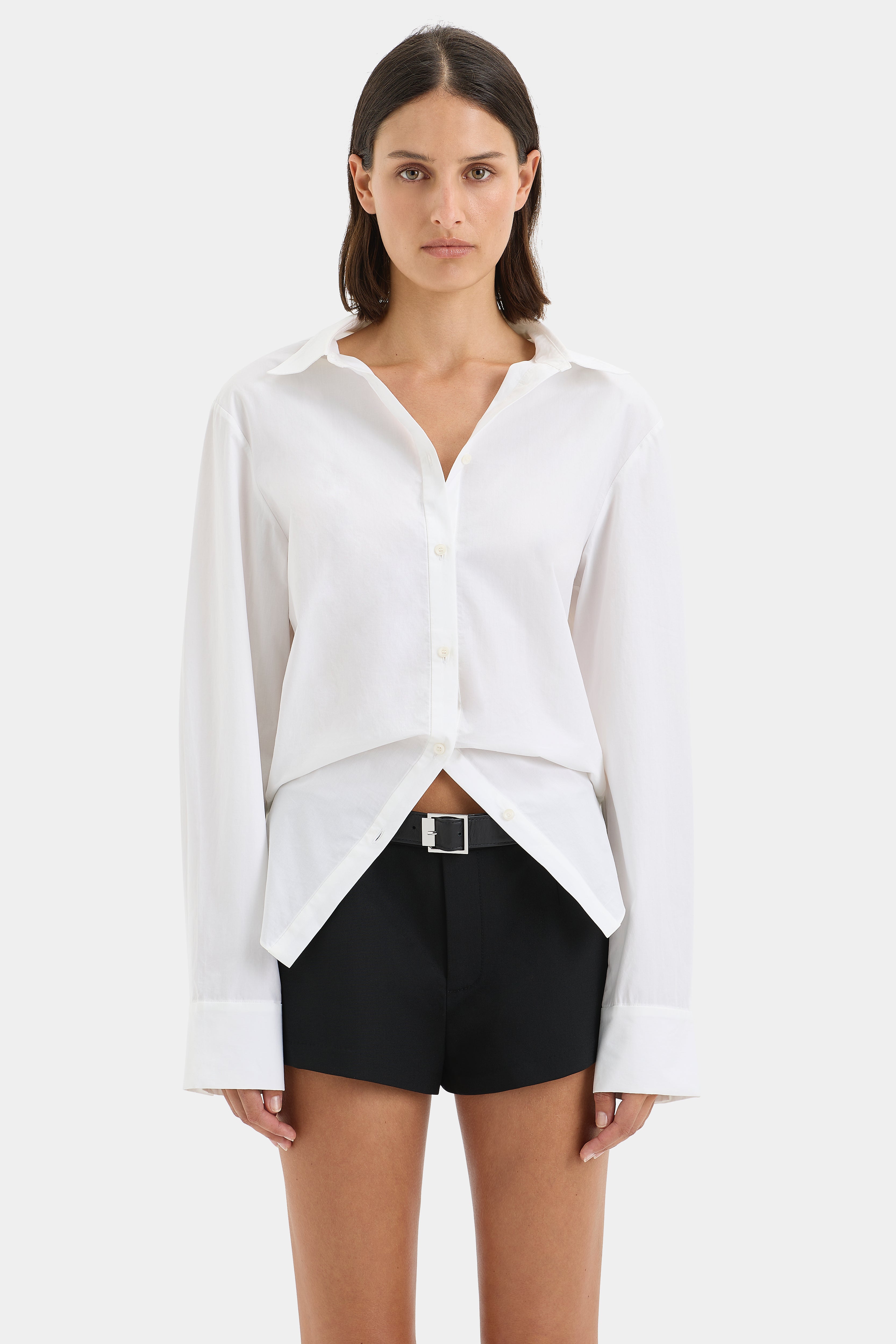 Men's Slim Fit White Corso Tie Shirt - Elegant Formal Dress Shirt for Business, Office, and Special Occasions