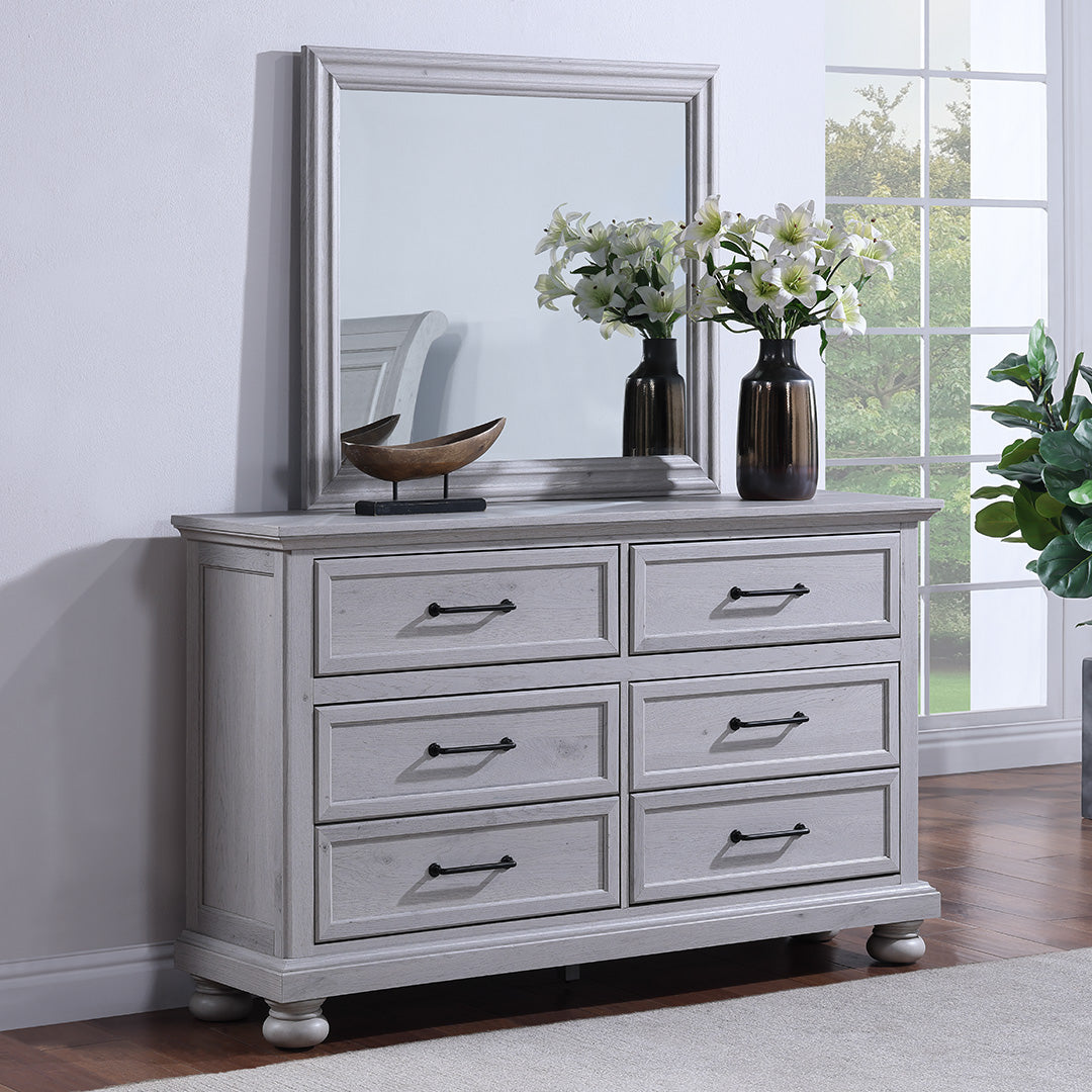 Blackwater Falls Dresser - Elegant Wooden Dresser with 6 Drawers for Bedroom Storage & Organization | Perfect for Master Bedroom, Guest Room & Closet Organization
