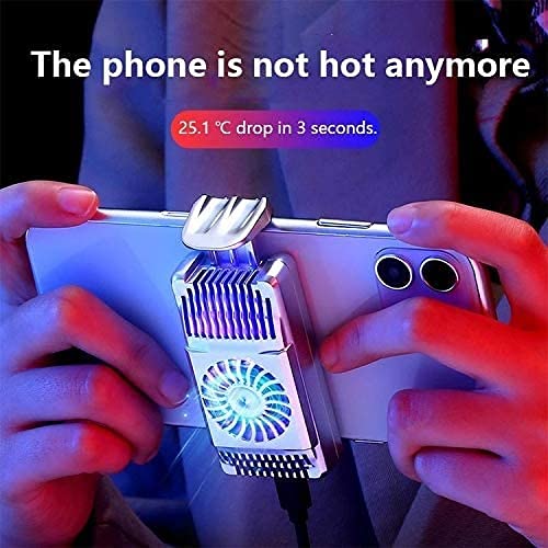 Semiconductor Phone Cooler - 3-Second Rapid Cooling Fan for Gaming & Live Streaming - Black | Perfect for Mobile Gamers & Video Watchers