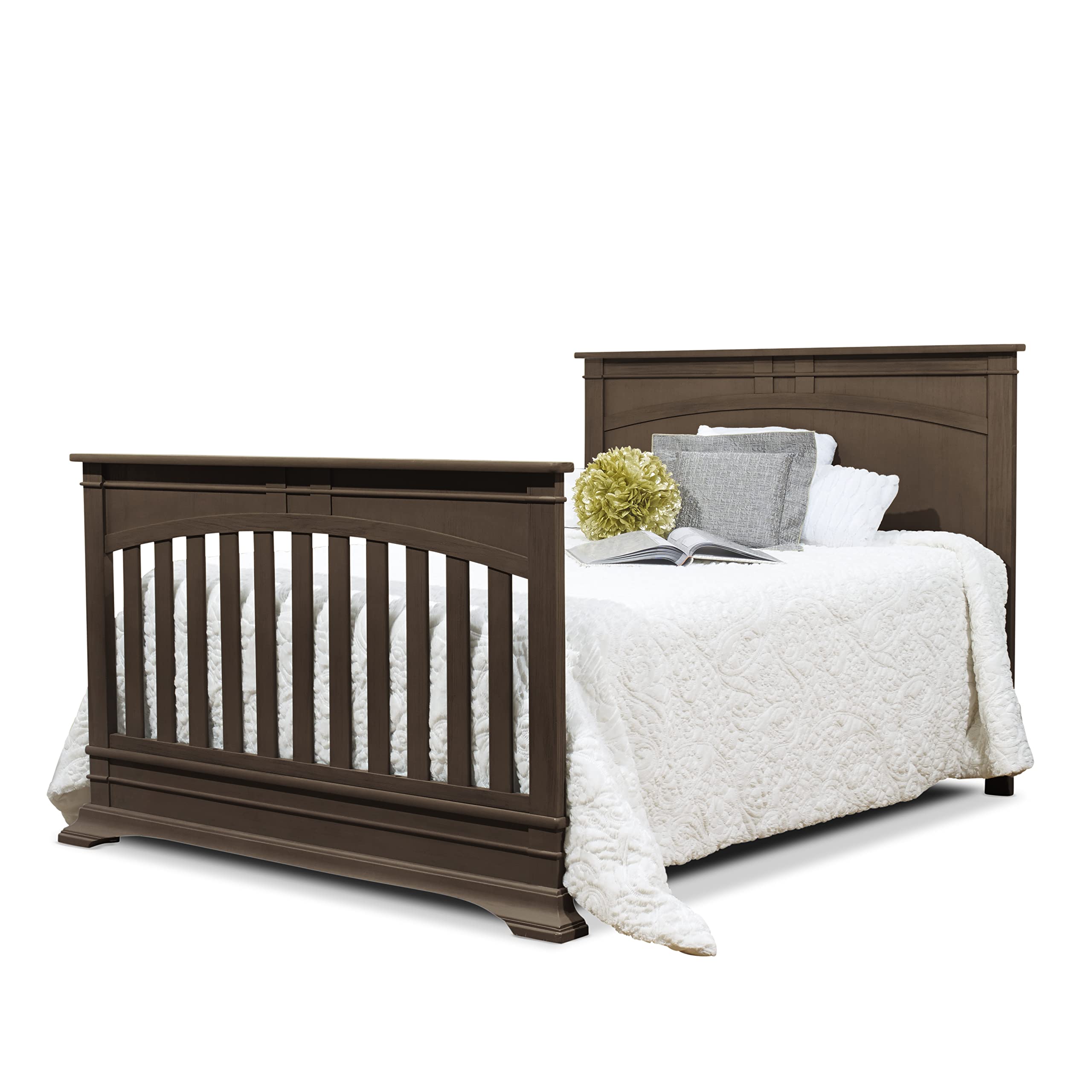 Sorelle Furniture Toddler to Full-Size Bed Conversion Kit with Adult Safety Rails - Solid Wood Crib Transition System in Chocolate Finish (#215) | Perfect for Nursery Upgrade, Child Safety & Space-Saving Bedroom Solutions