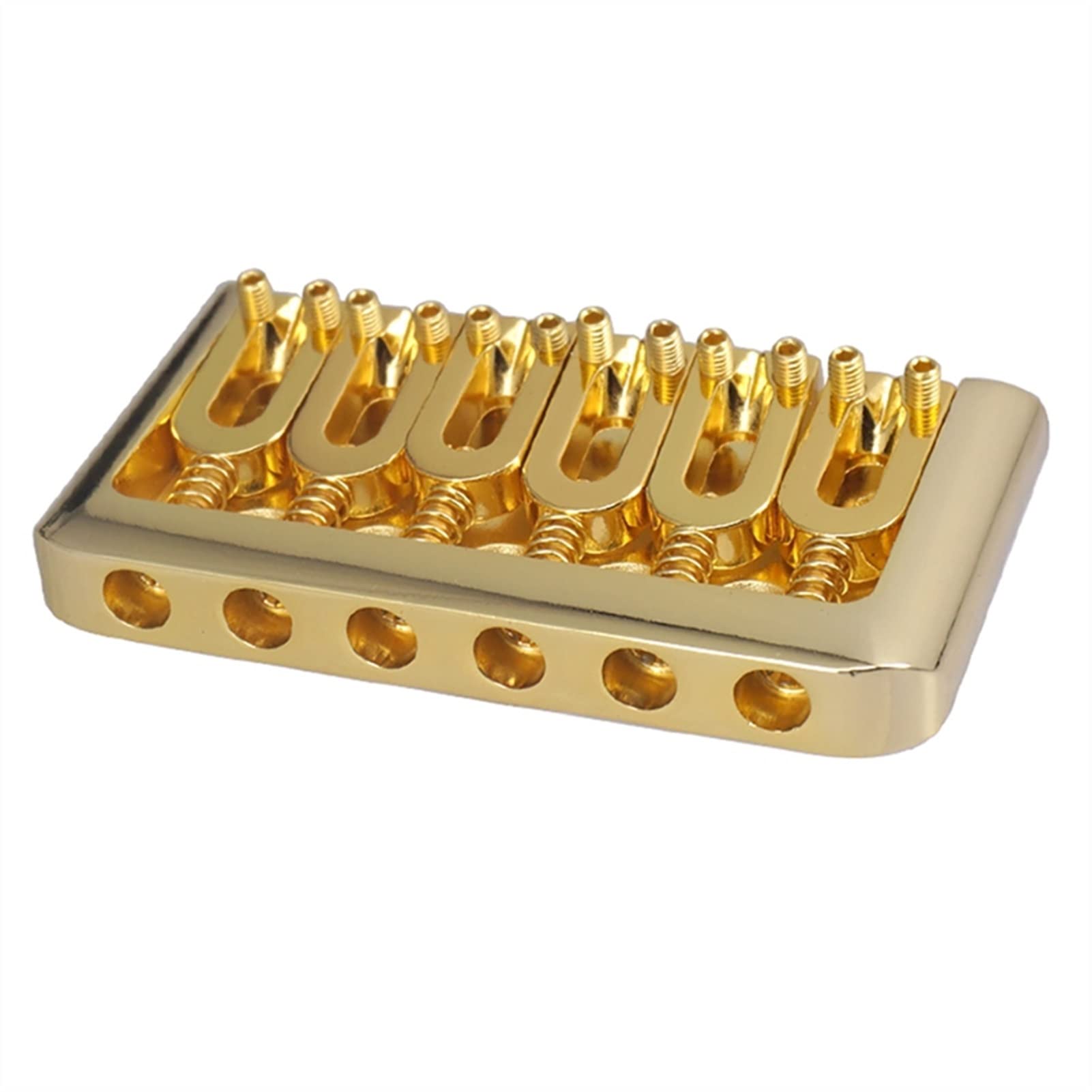 6 String Fixed Electric Guitar Bridge - Zinc Alloy Replacement Bridge for Electric Guitars - Gold Guitar Bridge Accessories & Parts - Perfect for Guitar Repair, Upgrades & DIY Projects