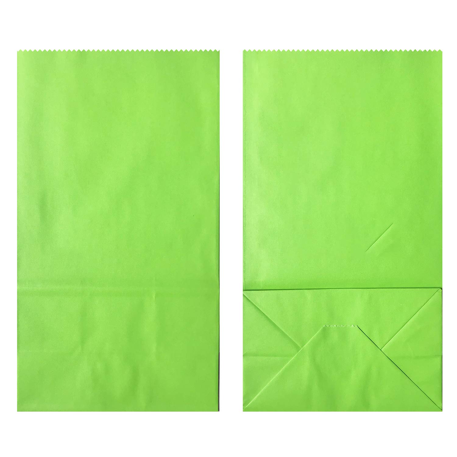 Artseen Party Favor Bags - 24 Count Lime Green Treat Bags 5.1x3.1x9.4 inches for Birthday Parties, Baby Showers & Wedding Favors - Decorative Gift Bags for Candy, Snacks & Small Gifts