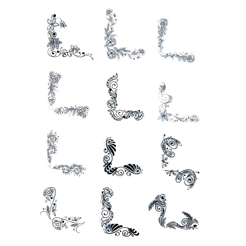 12pcs Corner Lace Flower Clear Stamps for Card Making, DIY Scrapbooking, Embossing & Album Decor - Transparent Silicone Seal Stamps for Beautiful Borders & Craft Projects - Perfect for Wedding Invitations, Journals & Handmade Greeting Cards