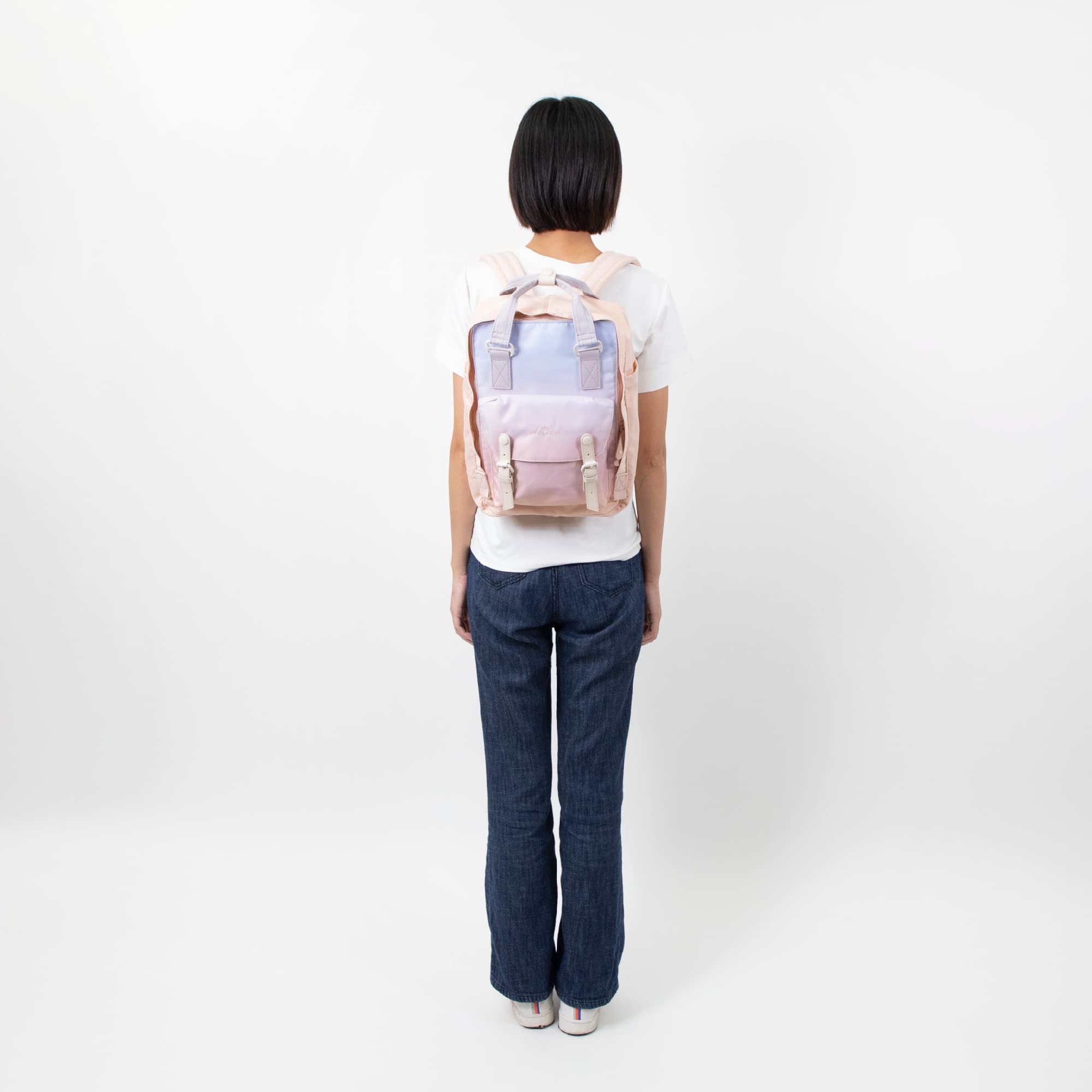 Stylish Doughnut Macaroon Sky Series 16L Lightweight Backpack for Women & Girls - Water-Resistant School Bag with Laptop Compartment (Fits 14-Inch Notebook) - Perfect for College, Travel & Everyday Use