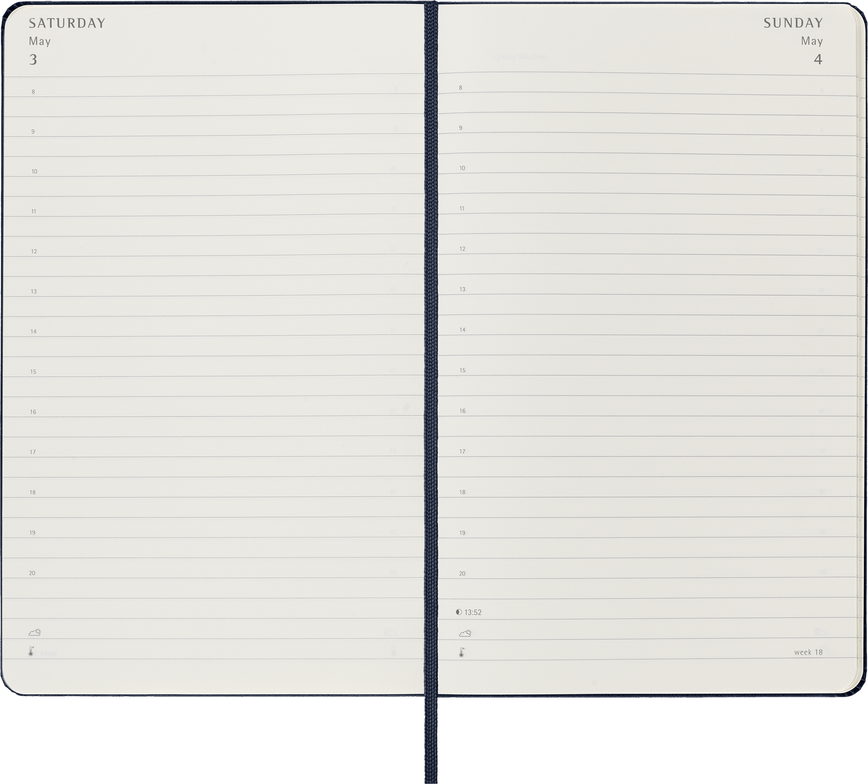 2025 Moleskine Hard Cover Daily Planner - 130mm x 210mm, Day Per Page, Sapphire Blue - Perfect for Journaling, Note Taking & Productivity Tracking