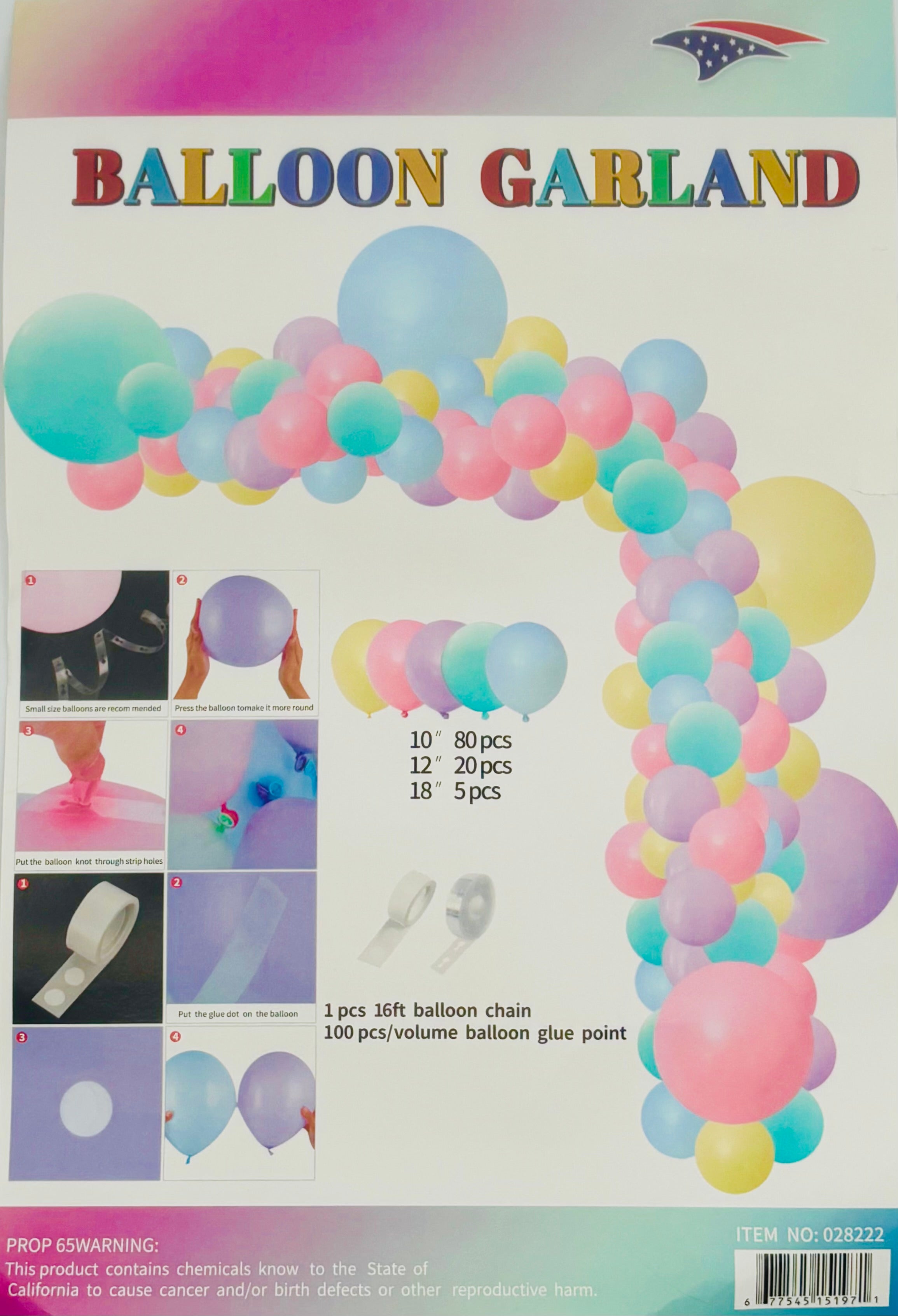 Pastel Macaron Balloon Garland Kit - 1 Count | Perfect for Baby Showers, Birthday Parties & Wedding Decorations
