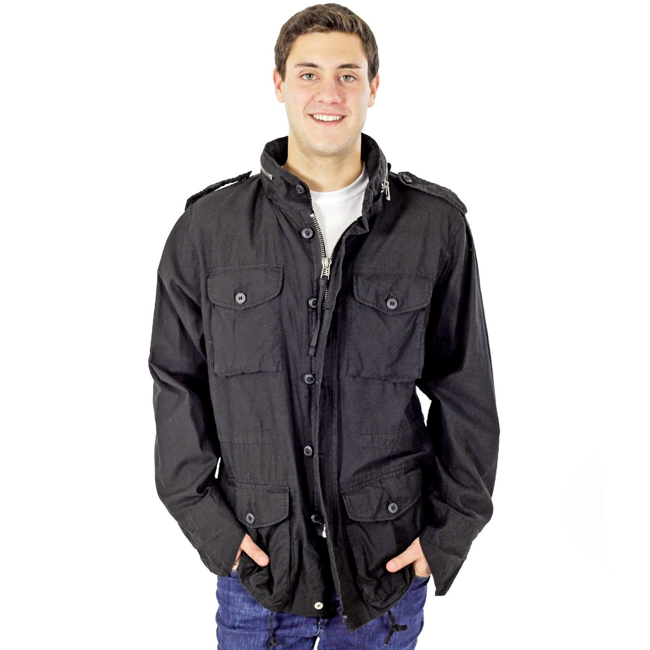 Rothco Men's Vintage Military Jacket - Classic Army Style Field Coat for Outdoor Adventure, Camping & Hiking | Durable Cotton Canvas Tactical Jacket for Men