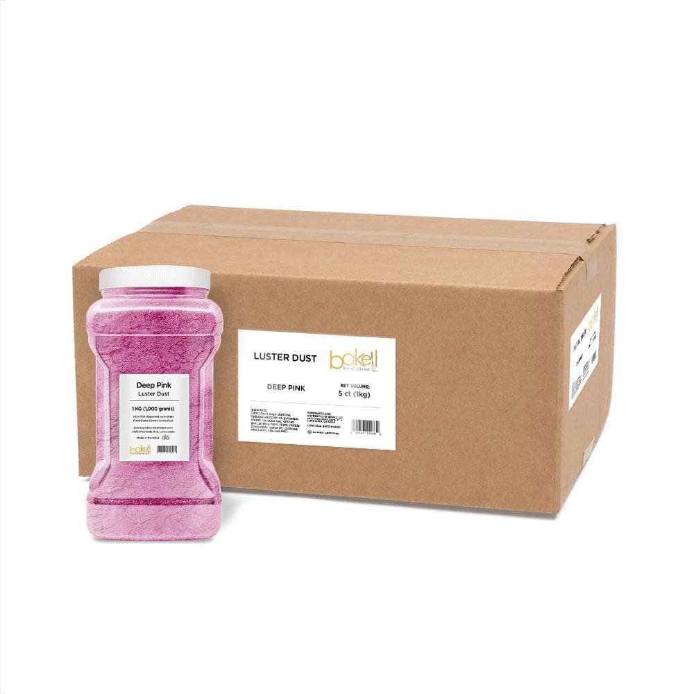 Premium Deep Pink Luster Dust for Cake Decorating - Edible Pearl Dust Powder for Baking, Candy Making & Chocolate Decorations - Wholesale Bulk Size