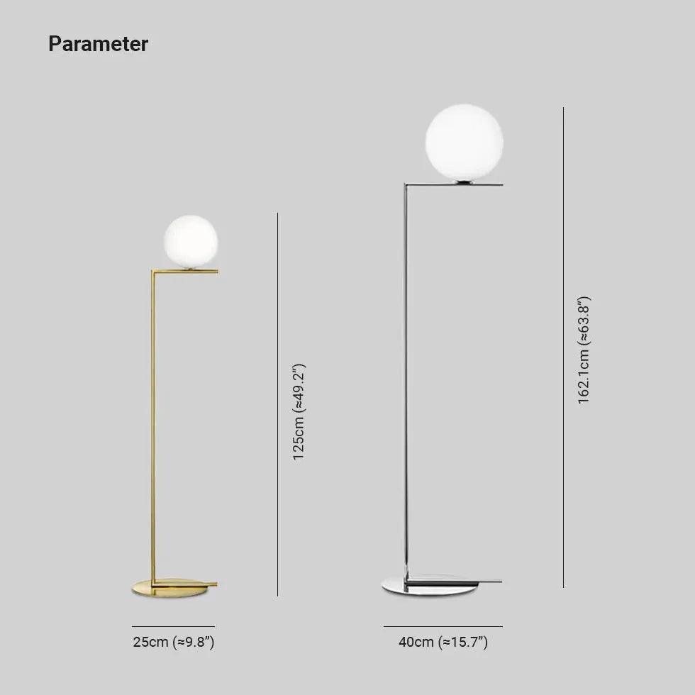 Modern White Sphere Minimalist Floor Lamp - Elegant LED Standing Light for Living Room, Bedroom & Office Decor