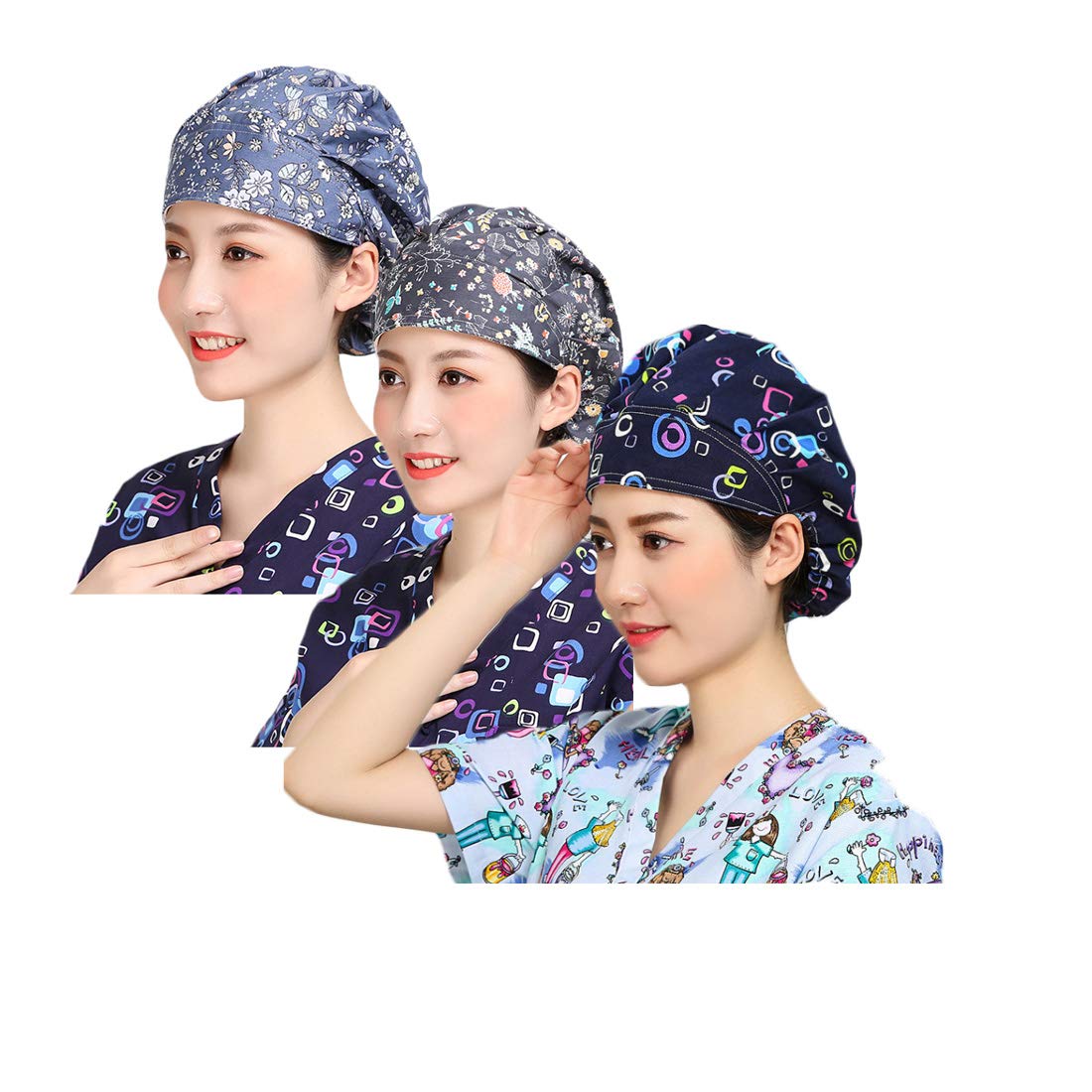 Stylish Bouffant Hats for Women & Men - Perfect for Salons & Hospitals