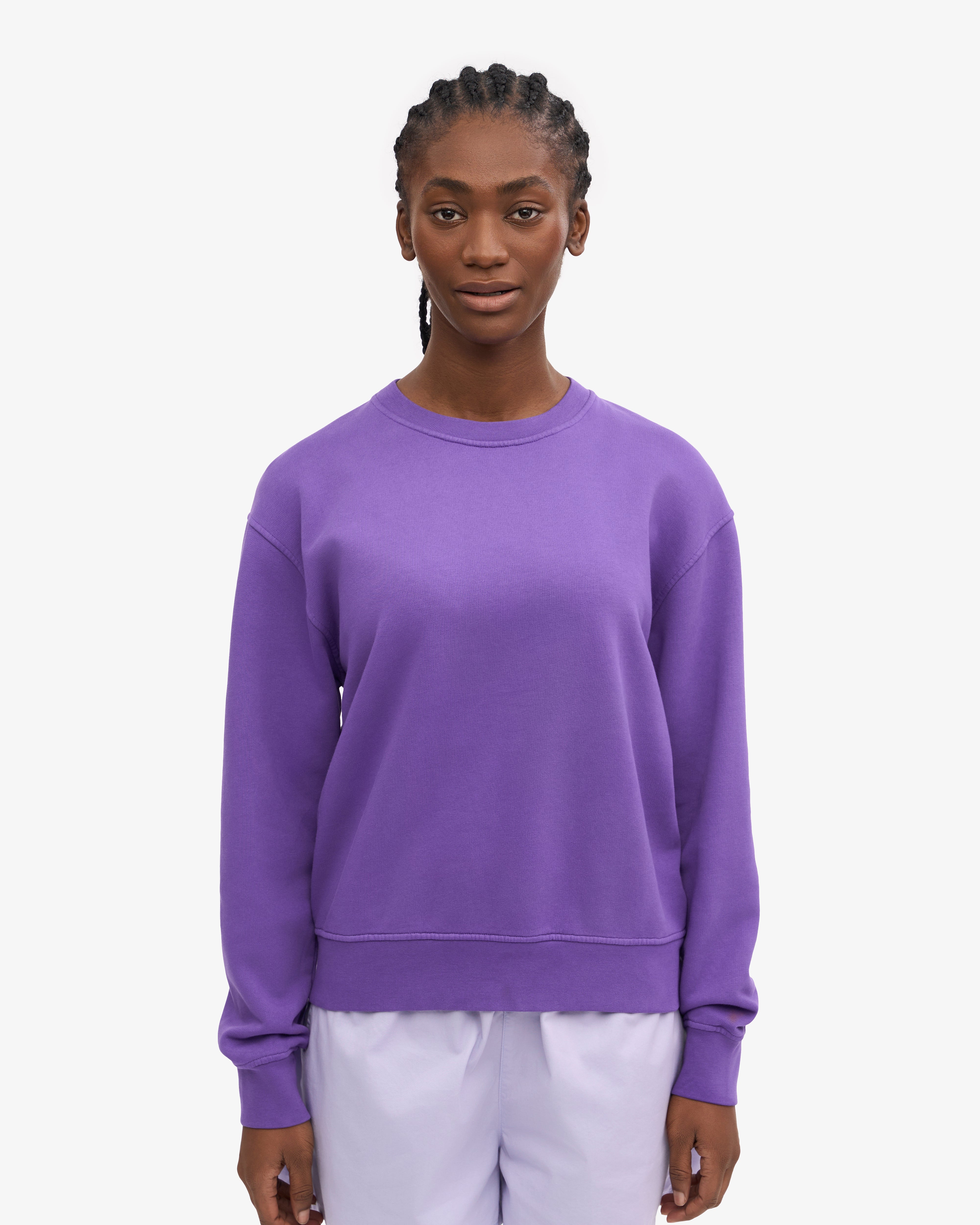Women's Classic Organic Cotton Crew Neck T-Shirt in Ultra Violet - Soft & Comfortable for Casual Wear, Workouts & Everyday Outfits