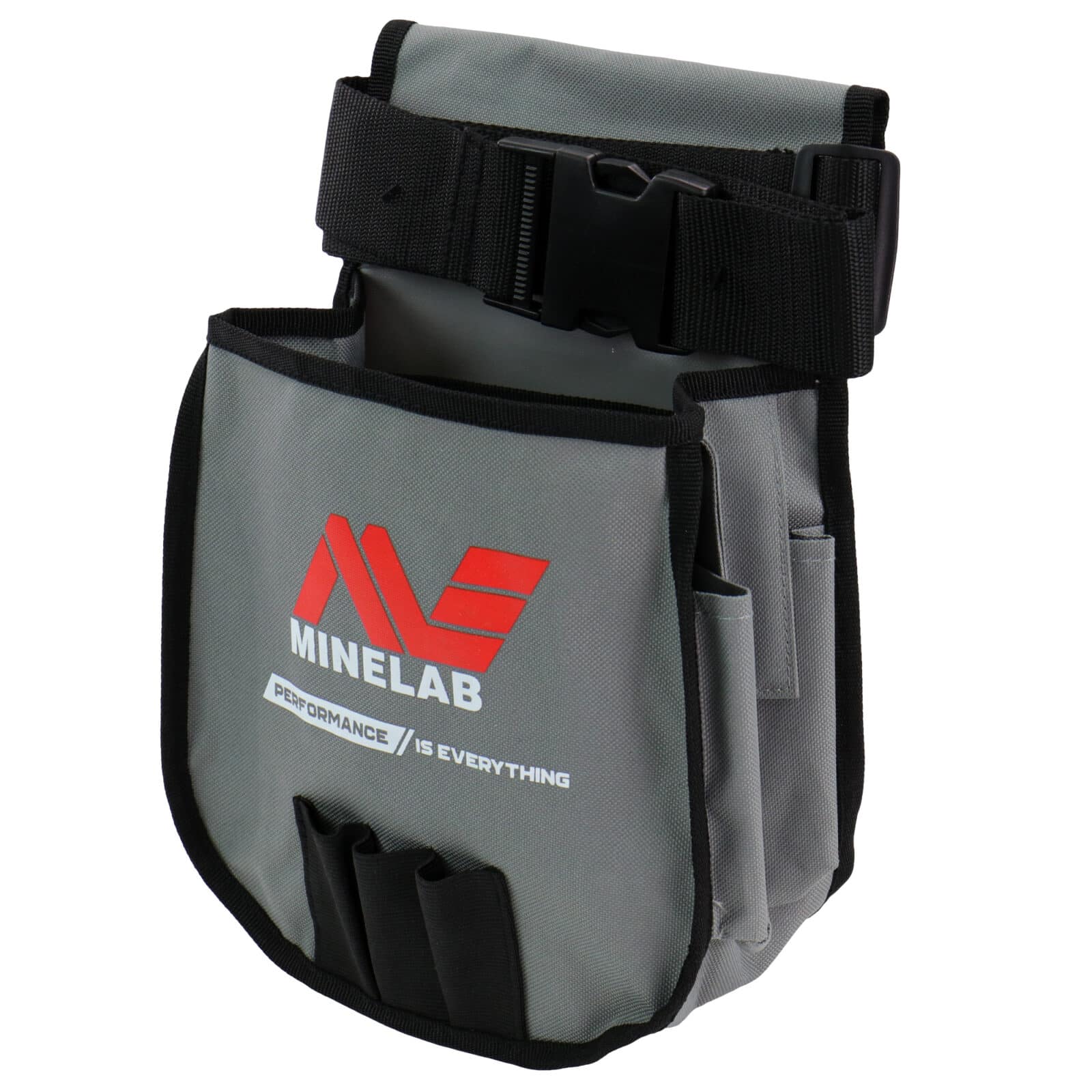 Minelab Metal Detector Accessory Pouch - Grey & Black Organizer for Tools & Finds | Perfect for Treasure Hunting & Outdoor Adventures