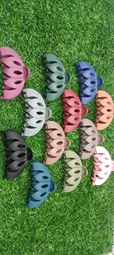 Korean Made Transparent Butterfly Hair Claw Clips - 4 Pack Multicolor Hair Clasps for Women & Girls | Non-Slip Hair Accessories for School, Work, Parties & Everyday Styling