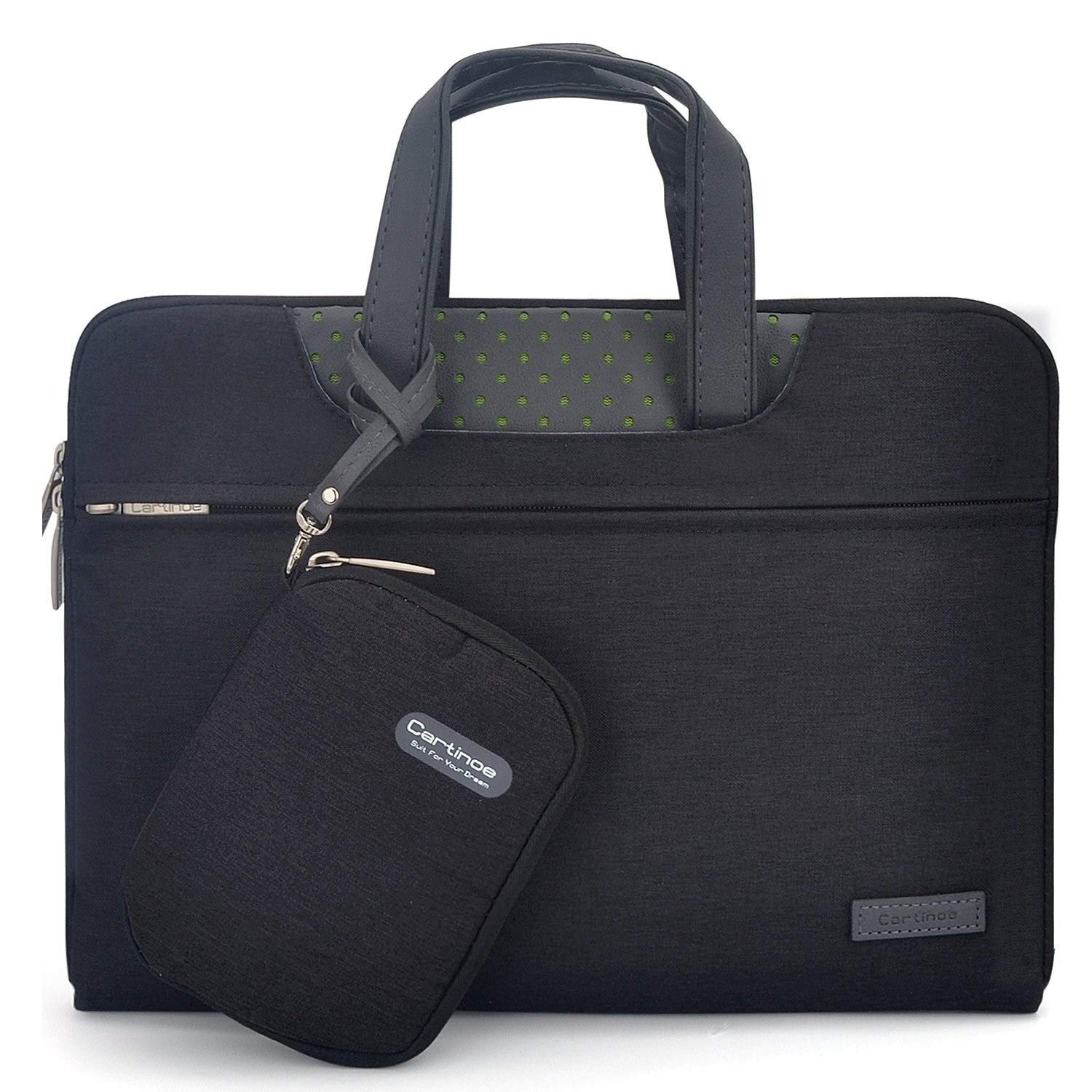 Premium Laptop Briefcase for Huawei MateBook D14 (2019/2020) - Protective Computer Bag with Shockproof Design - Ideal for Business Travel & Office Commute (Black)