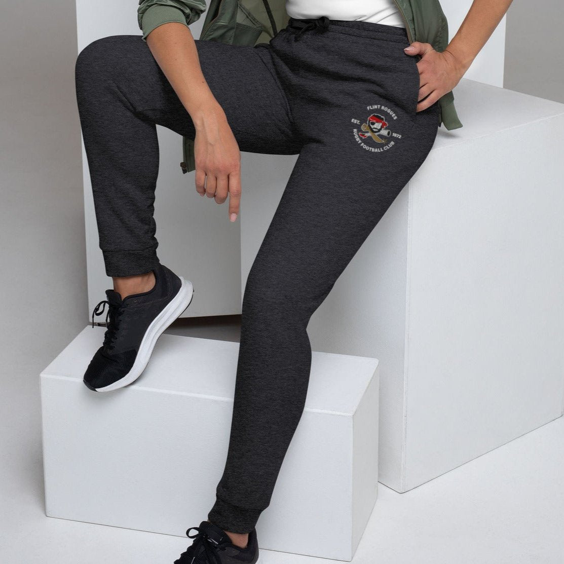 Flint Rogues RFC Jogger Sweatpants for Men - Comfortable Athletic Lounge Pants with Pockets - Perfect for Running, Gym, and Casual Wear