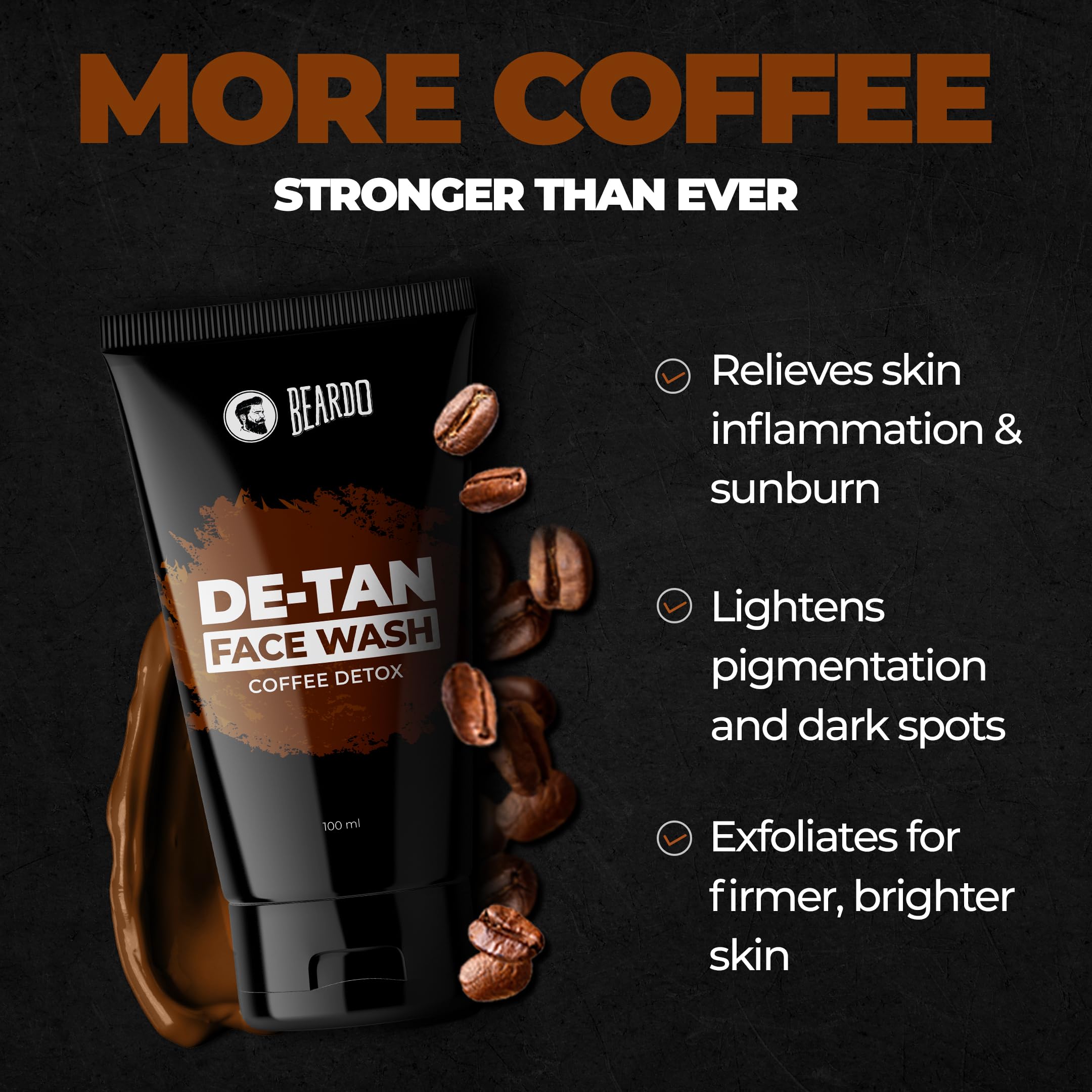Beardo Ban the Tan Kit for Men - Detan Face Wash with Coffee Extracts & Vitamin E, Exfoliating Face Scrub - Premium Grooming Gift Set for Boyfriend, Husband | Valentine's Day, Birthday, Anniversary Present | Perfect for Daily Skincare Routine & Special Occasions