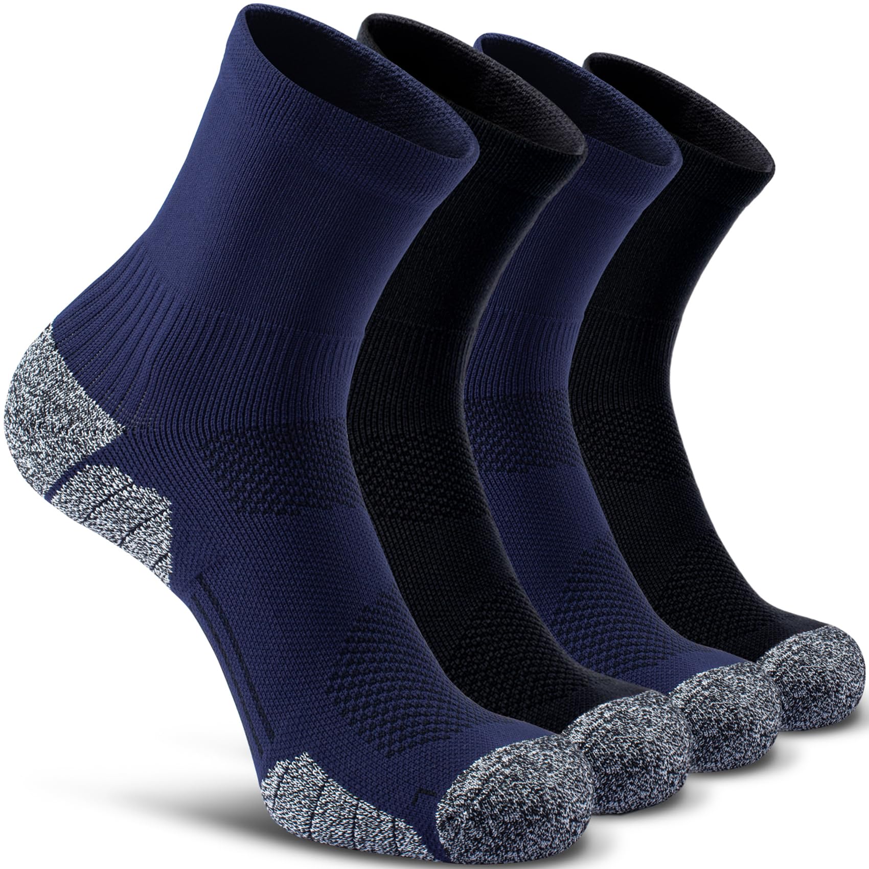 CWVLC Compression Athletic Quarter Socks for Men & Women - Cushioned Support for Running, Basketball & Workout - Breathable Performance Socks for Sports & Daily Activities