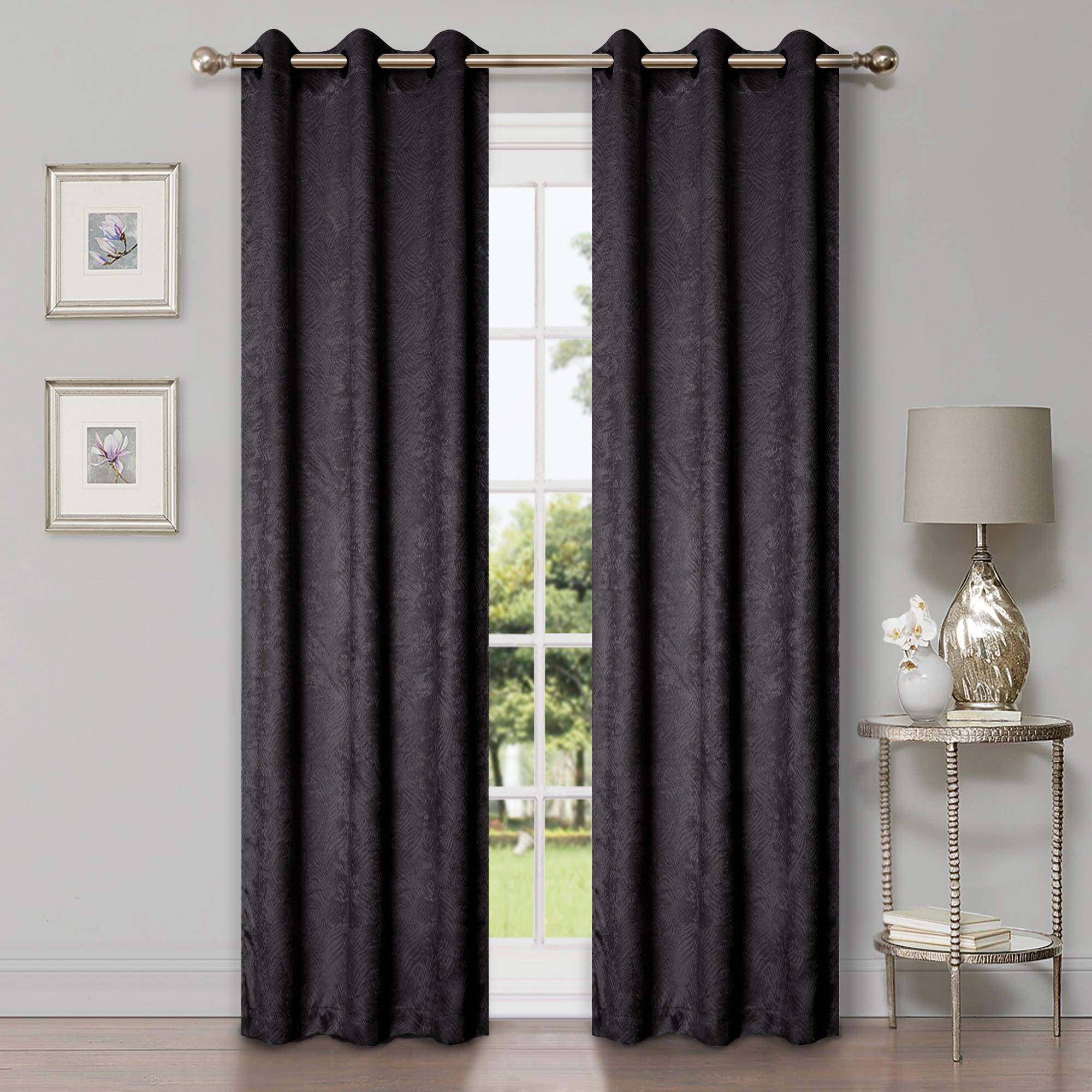 Waverly Thermal Blackout Grommet Curtains - 2-Panel Set (42 Inch) for Bedroom & Living Room Blackout Window Treatments