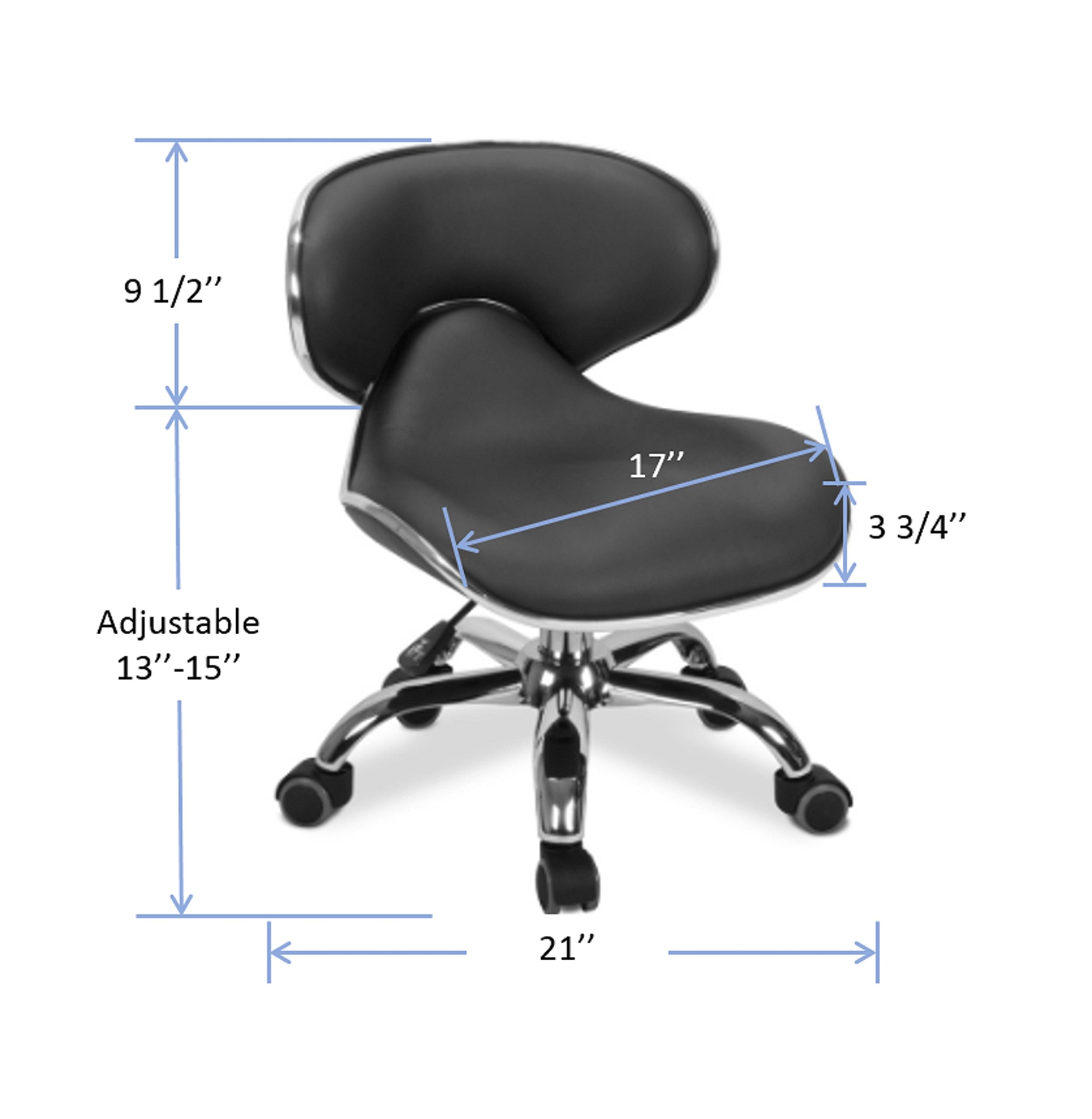 MAYAKOBA Set of 2 Adjustable Pedicure Stools with Pneumatic Pump - UMI COFFEE Salon Chairs for Comfortable Nail & Pedicure Services | Perfect for Nail Salons, Spas & Home Beauty Stations
