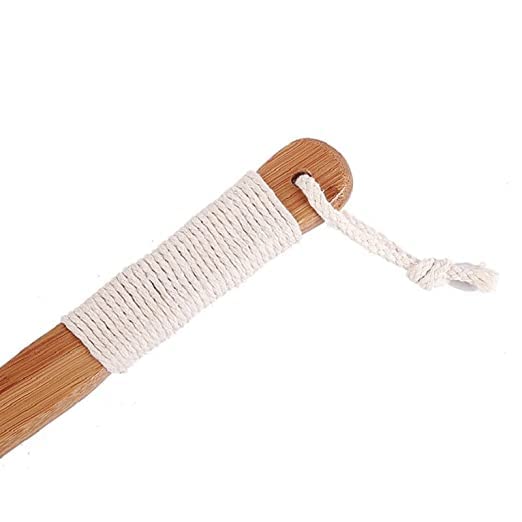 Dry Body Brush for Exfoliation & Cellulite Removal - Lymphatic Drainage Massage Brush with Long Handle for Back Reach - Softens Skin & Improves Blood Circulation - Perfect for Spa, Self-Care & Dry Brushing Routine at Home