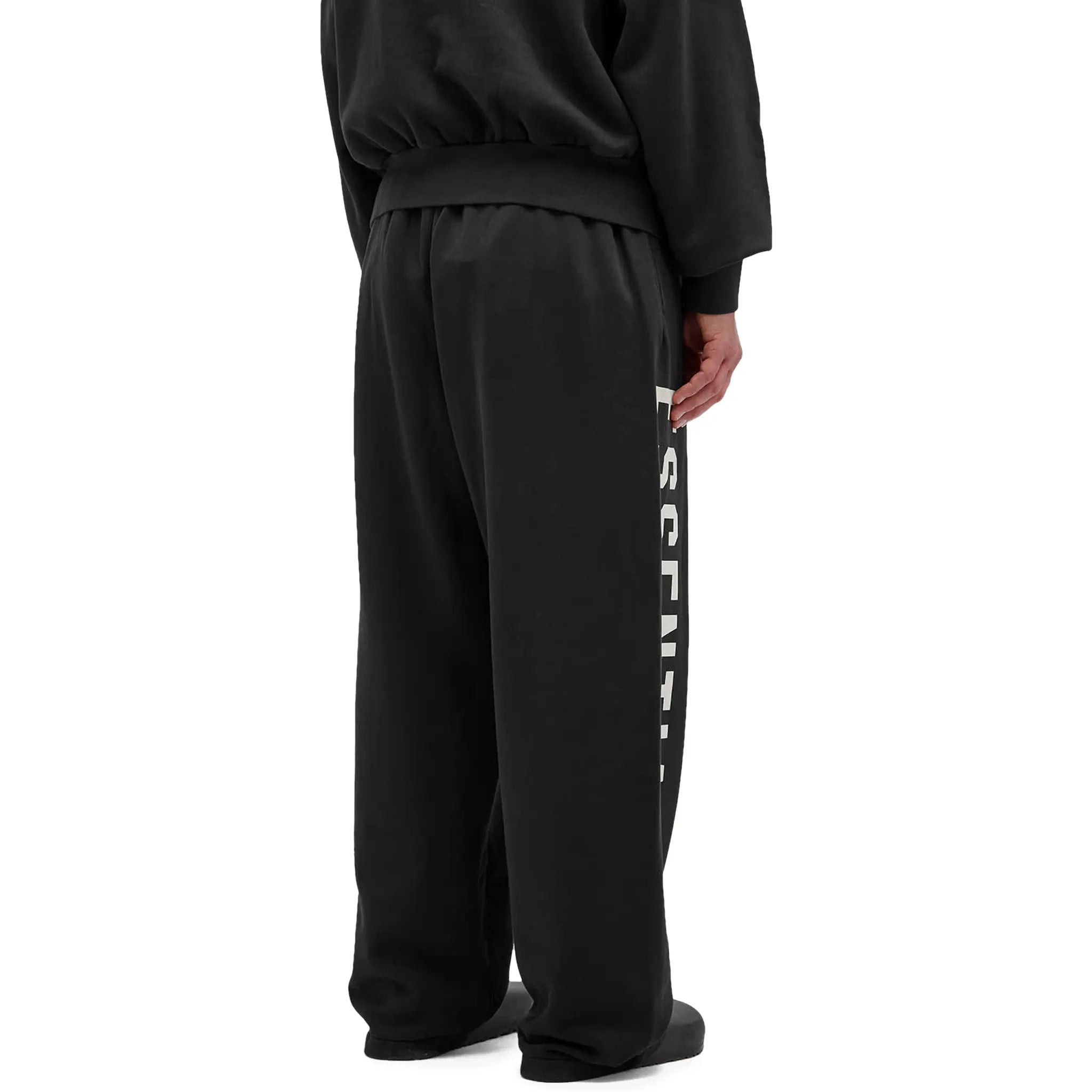 Fear of God Essentials Heavy Fleece Relaxed Fit Sweatpants for Men - Black Comfortable Lounge Pants for Casual Wear, Home & Gym