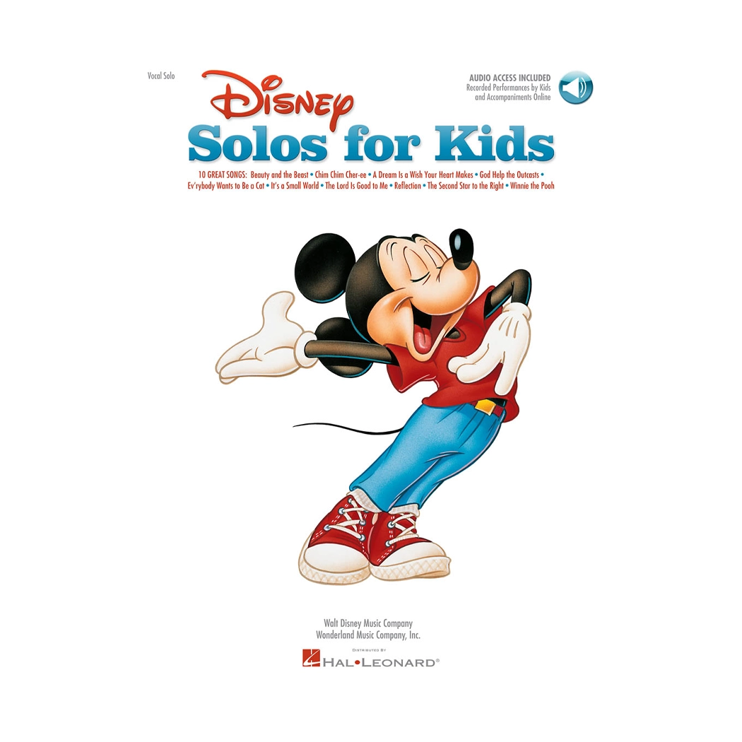 Disney Kids' Solo Songs: Vocal Collection Softcover Book with Online Audio - Perfect for Singing Practice & Performances at Home or School