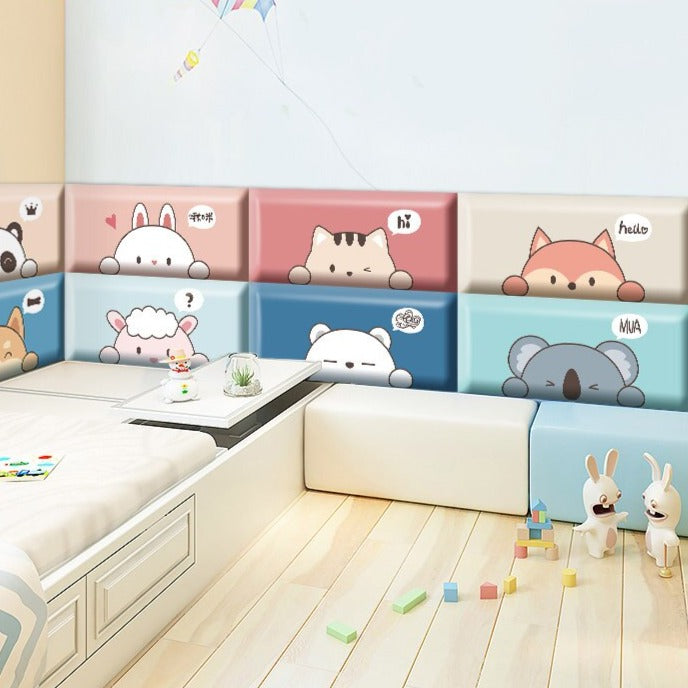 Sleepy Sloths Jungle-Themed Kids Wall Padding - Soft Safety Cushions for Toddler Playrooms & Nursery Decor | Perfect for Baby-Proofing Corners & Play Areas