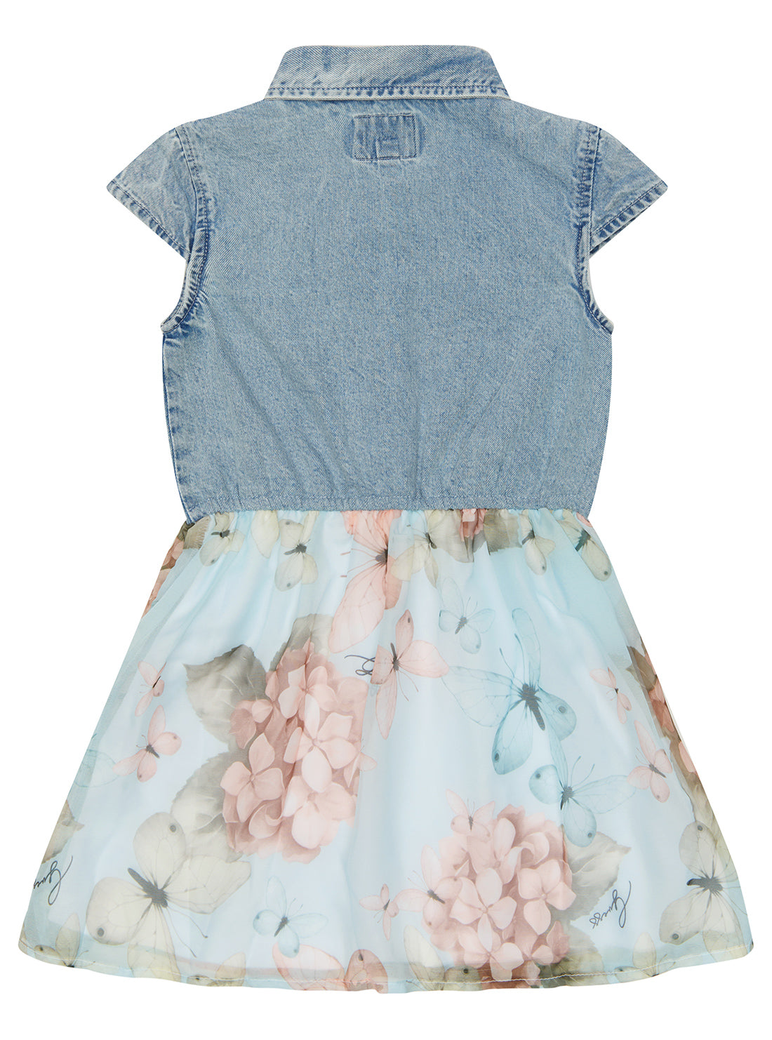 Blue Denim Short Sleeve Dress for Women - Casual Summer Outfit for Beach, Shopping & Date Night (Size 2-7)