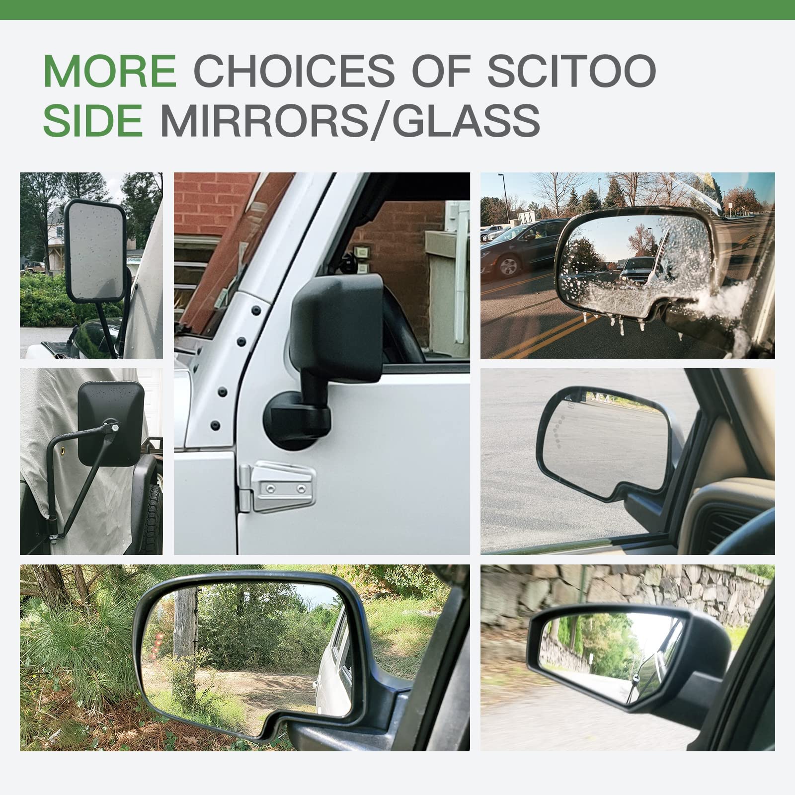 SCITOO Heated Left Side View Mirror Replacement for 2003-2006 Ford Expedition - Driver Side Exterior Mirror with Chrome Finish | Perfect for Winter Driving & Enhanced Visibility
