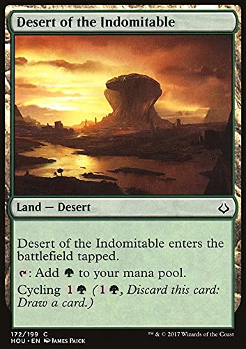 MTG Hour of Devastation HOU172 - Desert of The Indomitable Land Card (172) for Magic: The Gathering Decks | Perfect for Commander, Standard & Modern Play