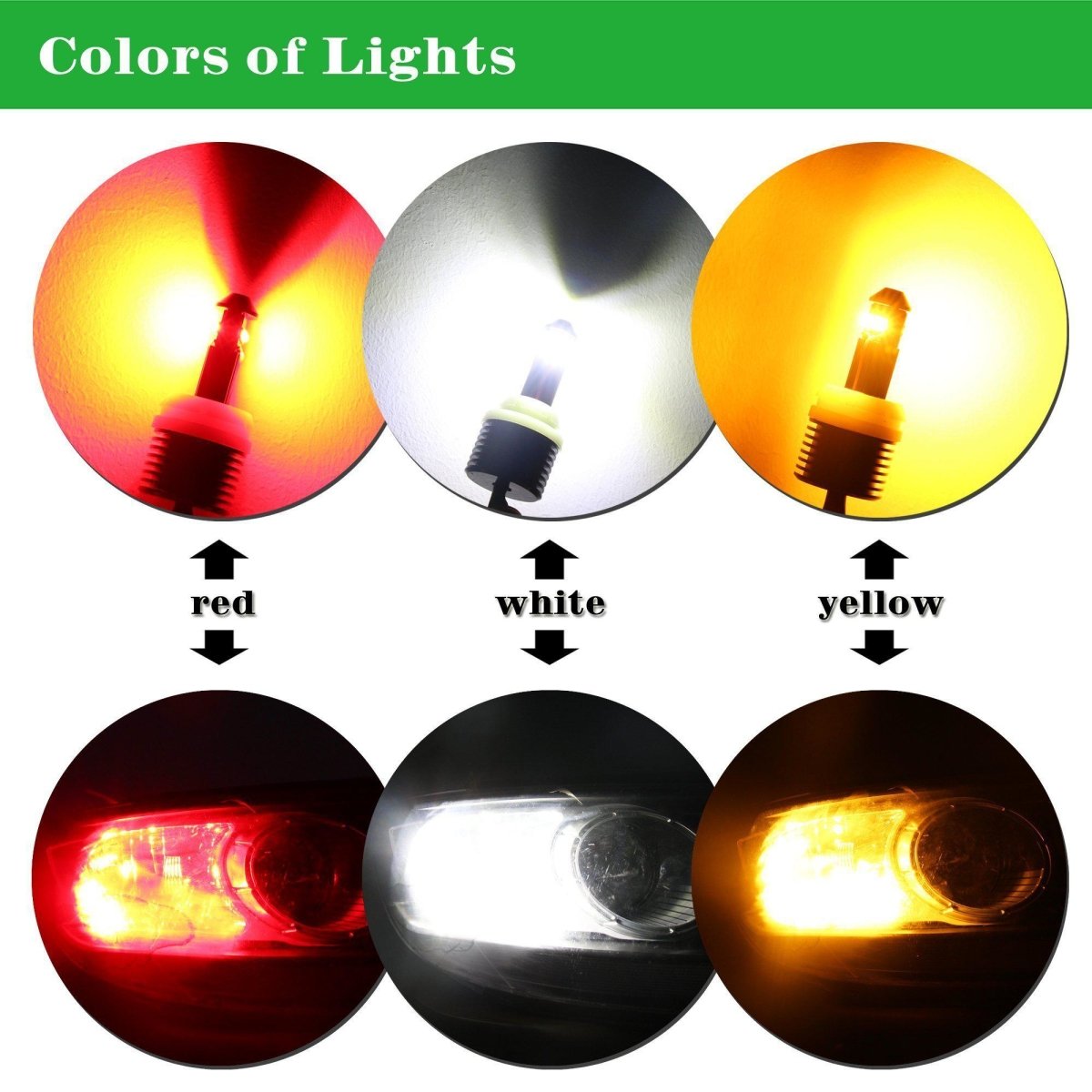 7440 WY21W LED Bulbs Amber Yellow - CAN BUS Error Free Turn Signal Lights for Cars, Trucks & Motorcycles - Durable & Bright Replacement Bulbs for Enhanced Visibility & Safety