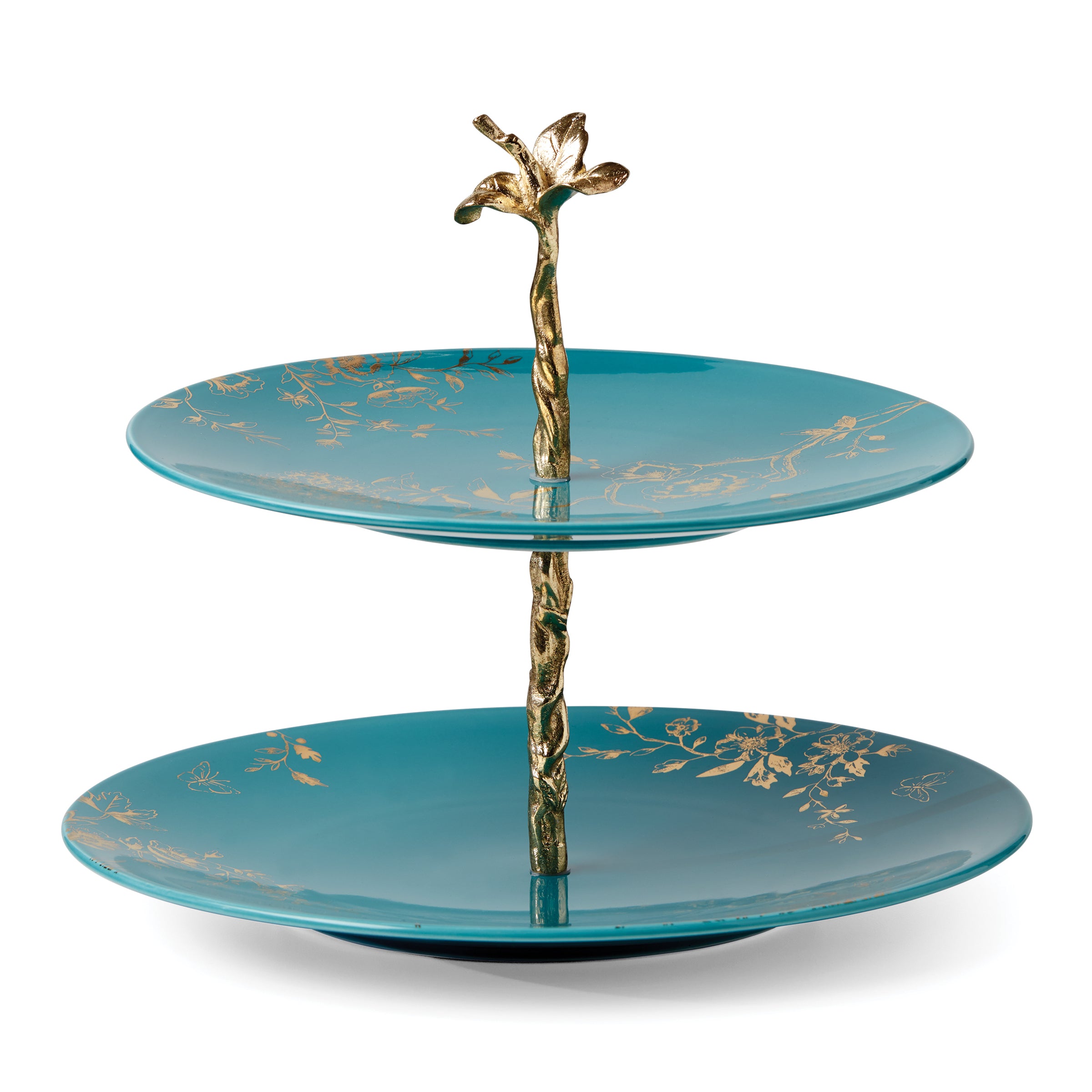 Sprig & Vine 2 Tiered Serving Stand - Elegant 2-Tier Dessert Tray for Parties, Weddings & Afternoon Tea - Perfect for Displaying Cakes, Pastries & Finger Foods