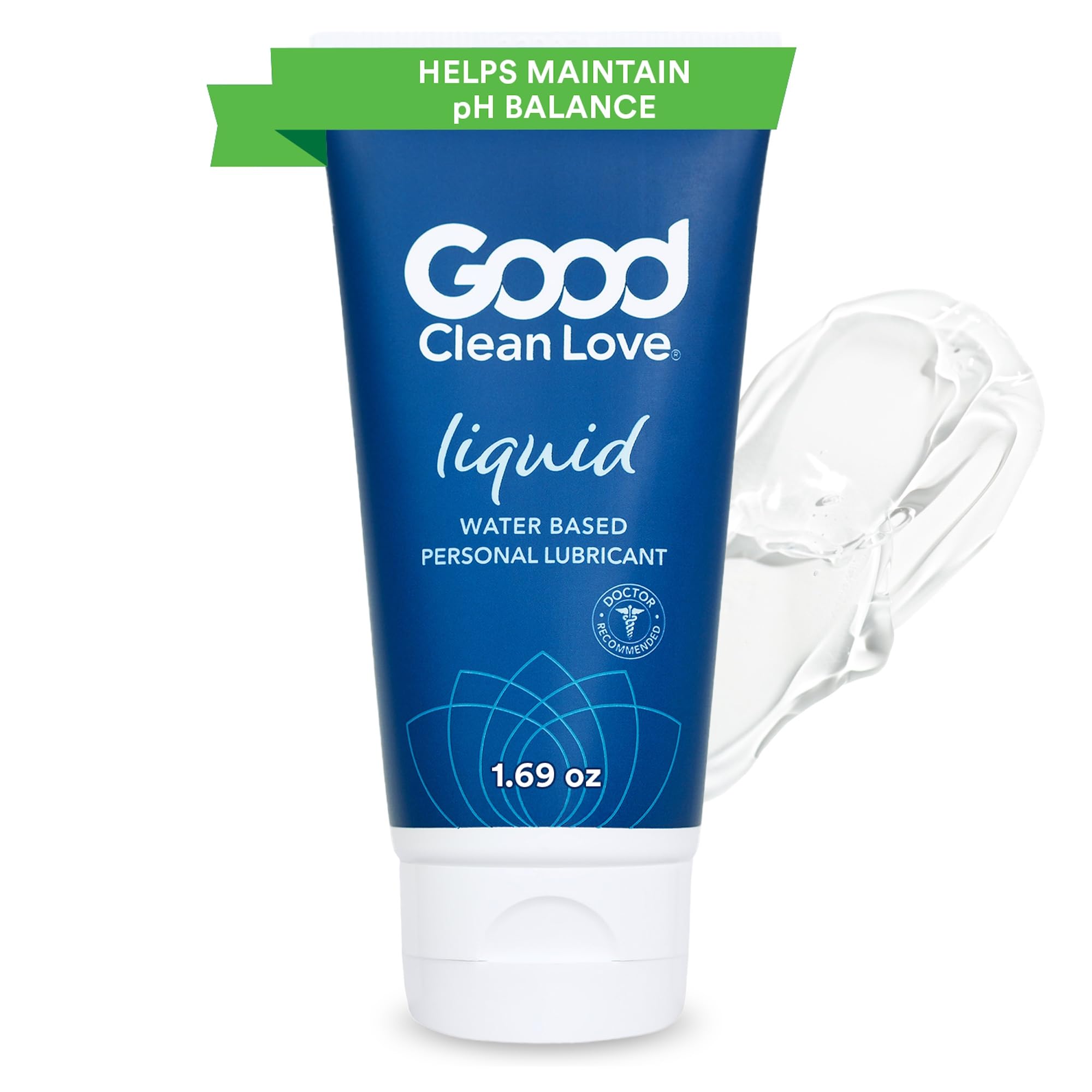 Good Clean Love Liquid Water-Based Lube with Hyaluronic Acid | Premium pH-Balanced Personal Lubricant for Men & Women | Safe for Adult Toys & Condoms | Hydrating Intimate Wellness Gel (1.69 Oz) | Perfect for Sensitive Skin, Couples & Solo Play