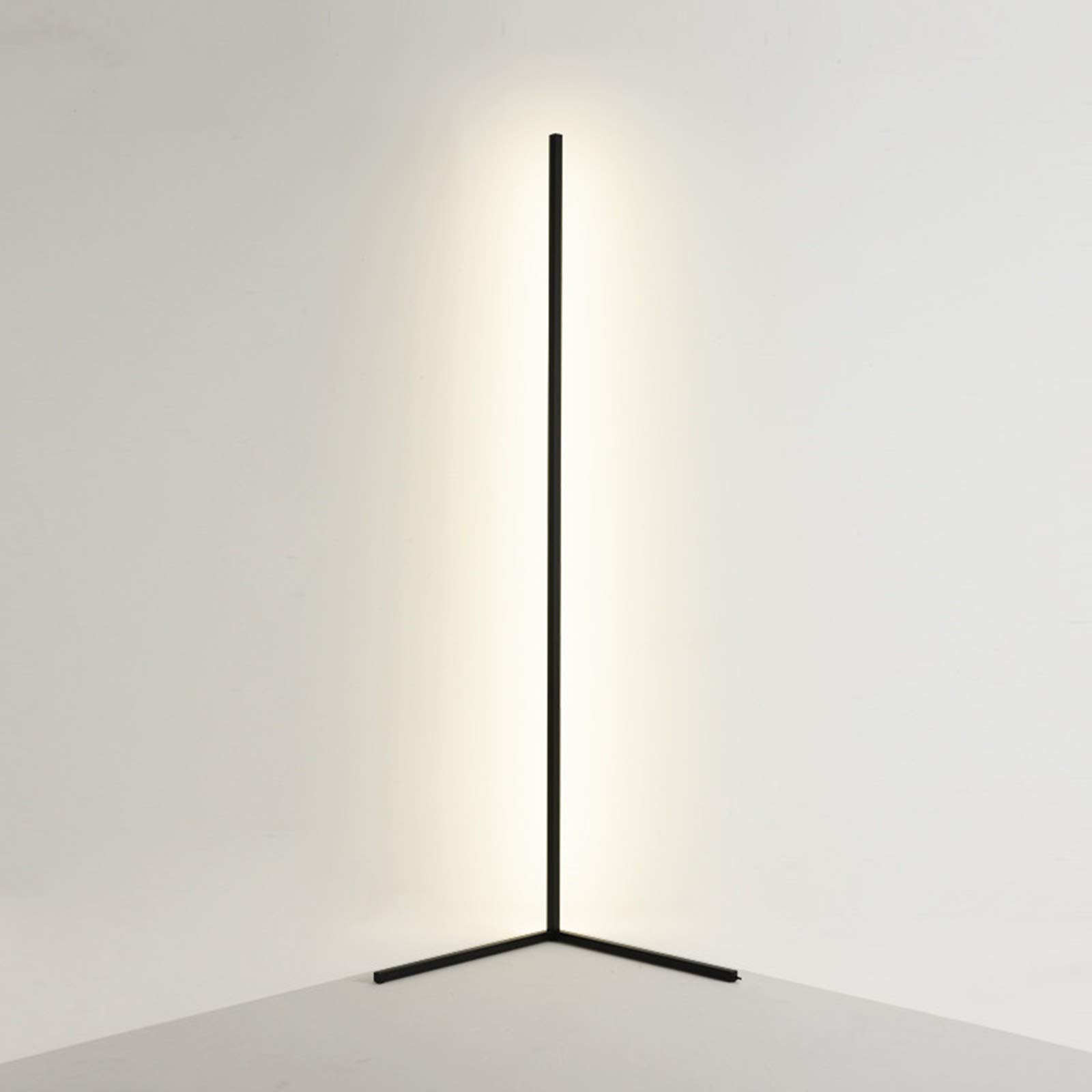 Modern RGB Color Changing Corner Floor Lamp - Minimalist LED Standing Light with Stepless Dimming for Bedroom & Living Room | Mood Lighting, Reading Light, Home Decor Accent