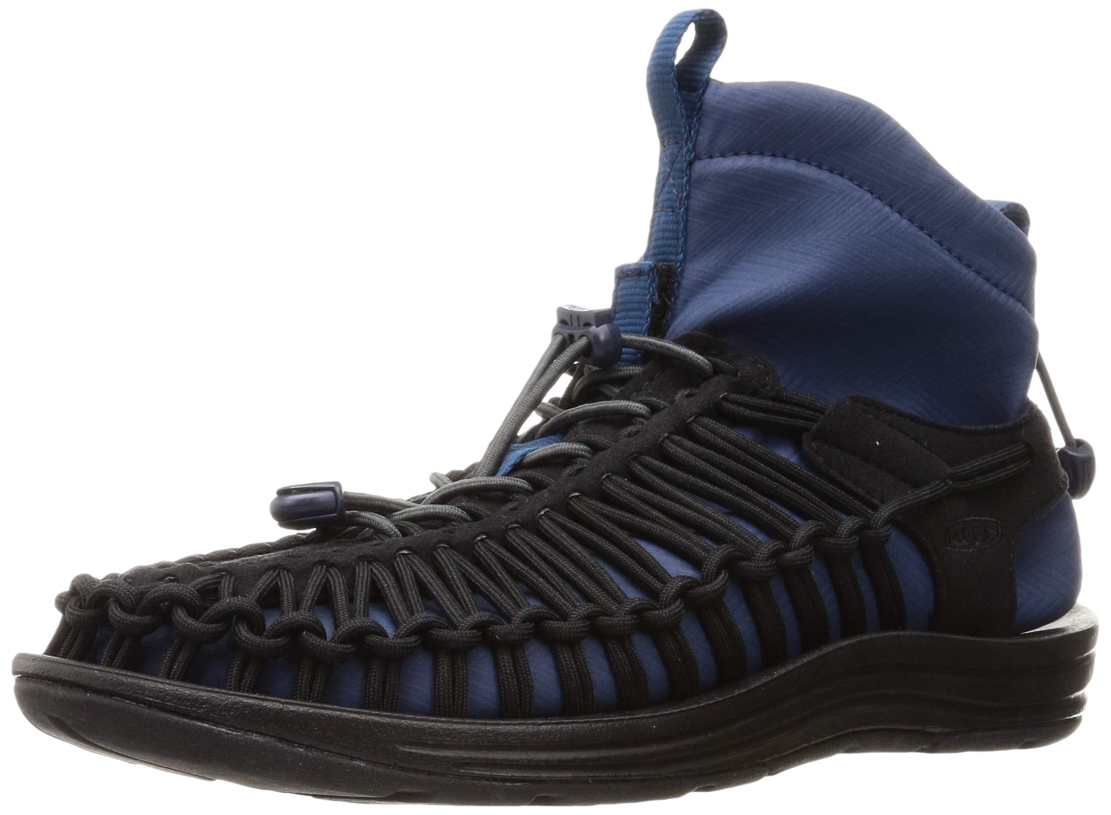 Uneek HT Mid Men's Sandal - Black/Blue Wing - Comfortable Outdoor Hiking Sandals for Men - Perfect for Camping, Beach & Water Activities