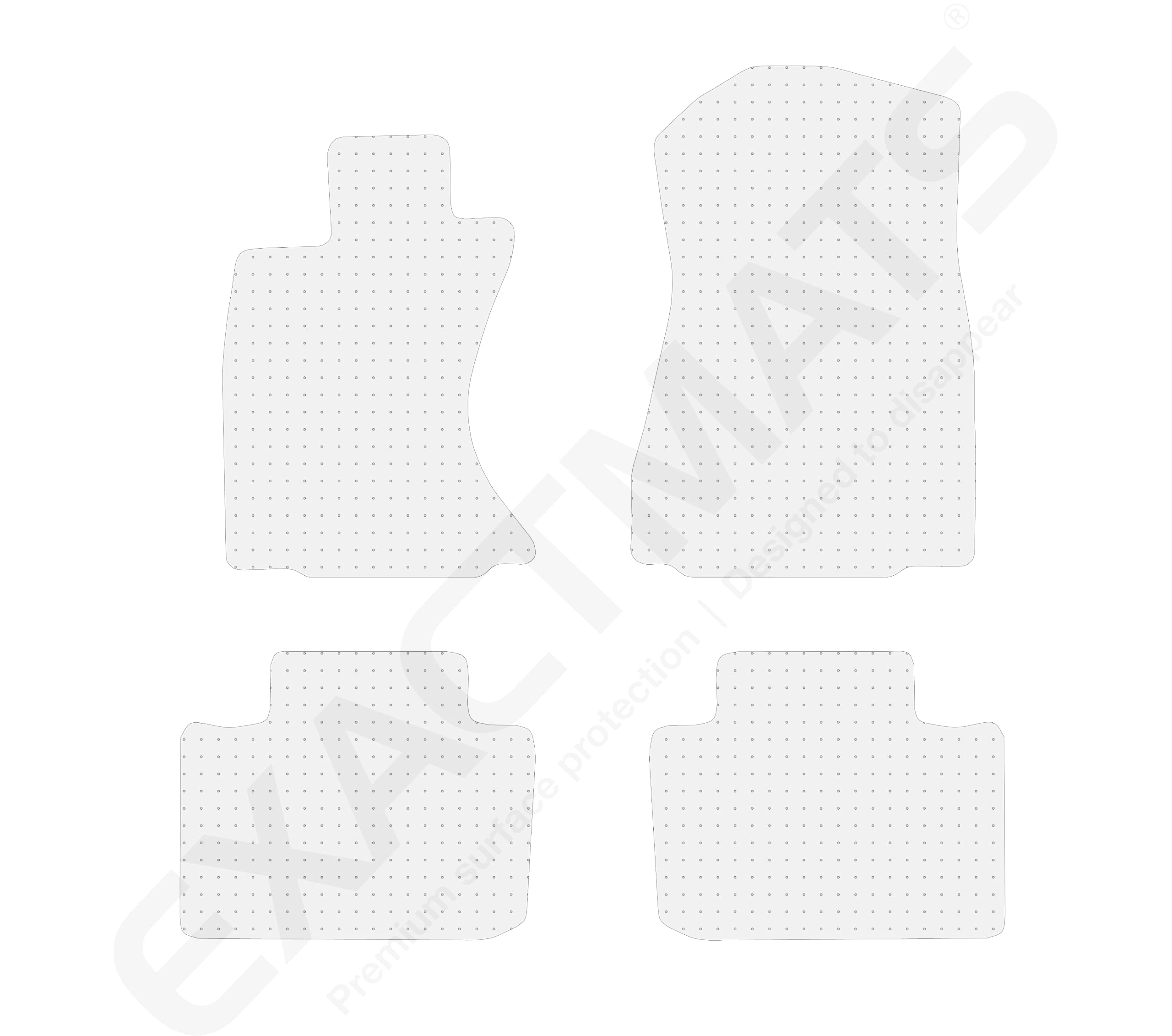 Premium Clear Floor Mats for Lexus IS 350 AWD (2022-2023) - 1st & 2nd Row Protection - USA Made Car Floor Liners - Perfect for All-Weather & Daily Commute