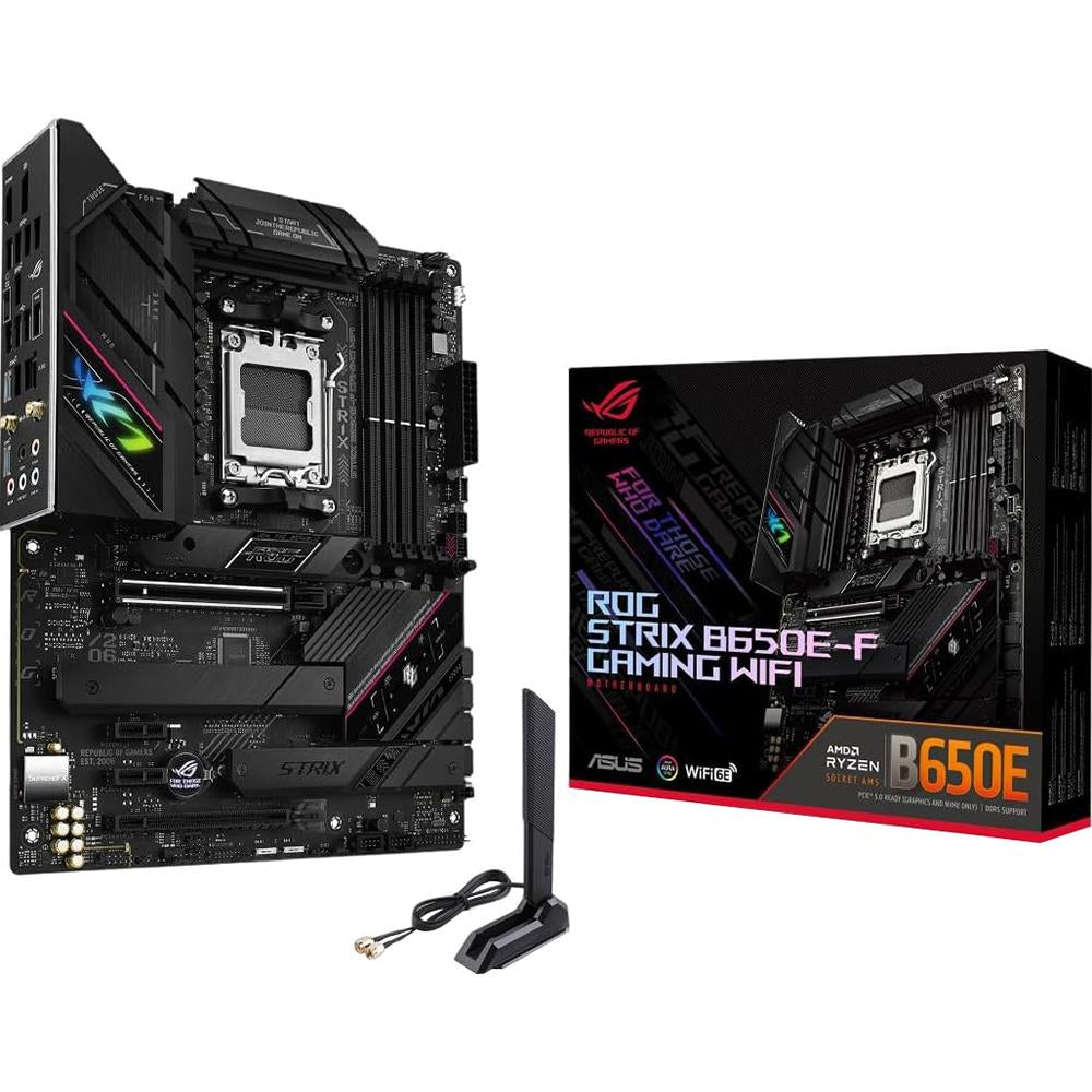 ASUS ROG STRIX B650E-F Gaming WiFi 6 AMD AM5 ATX Motherboard - PCIe 5.0, DDR5 Support, 2.5Gb LAN | Perfect for High-Performance Gaming PCs & Streaming Setups