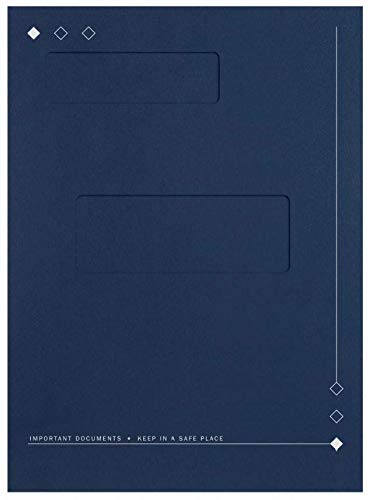 Tax Folder with Top-Staple Tabs & Offset Windows - 50 Pack | Organize Tax Documents, Receipts & Financial Records | Perfect for Accountants, Small Businesses & Home Office Use