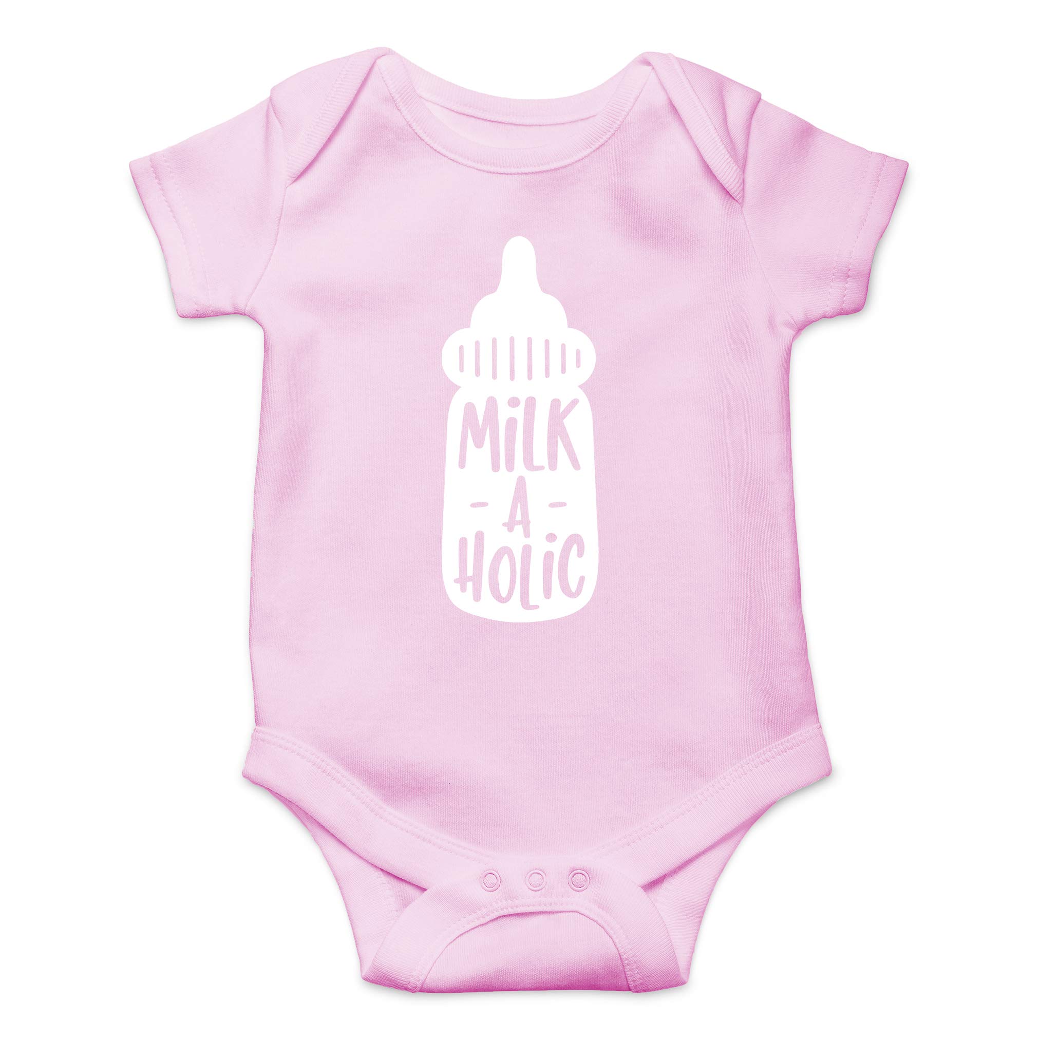 Funny Cute Unisex Baby Bodysuit - Milk-A-Holic Newborn Romper Outfit for Boys & Girls | Perfect for Photo Shoots, Birthday Gifts & Everyday Wear