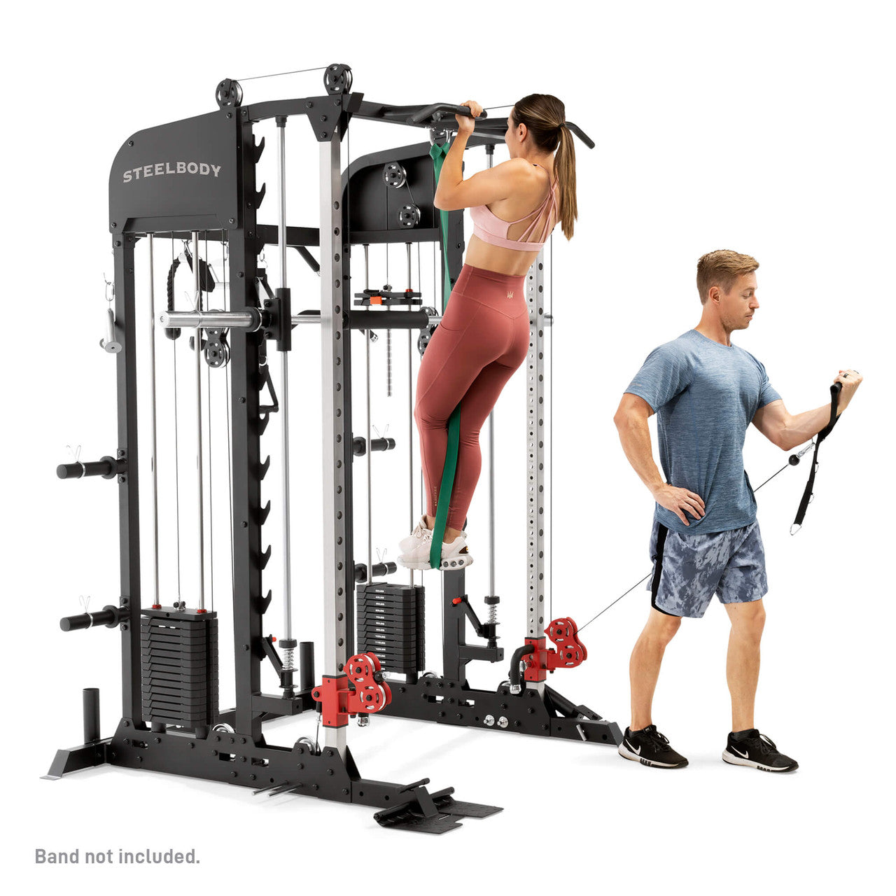 SteelBody SM 6900 All-in-One Home Gym - Functional Trainer with Weight Stack, Smith Machine & Cable Crossovers for Full Body Workout | Perfect for Home Fitness & Strength Training