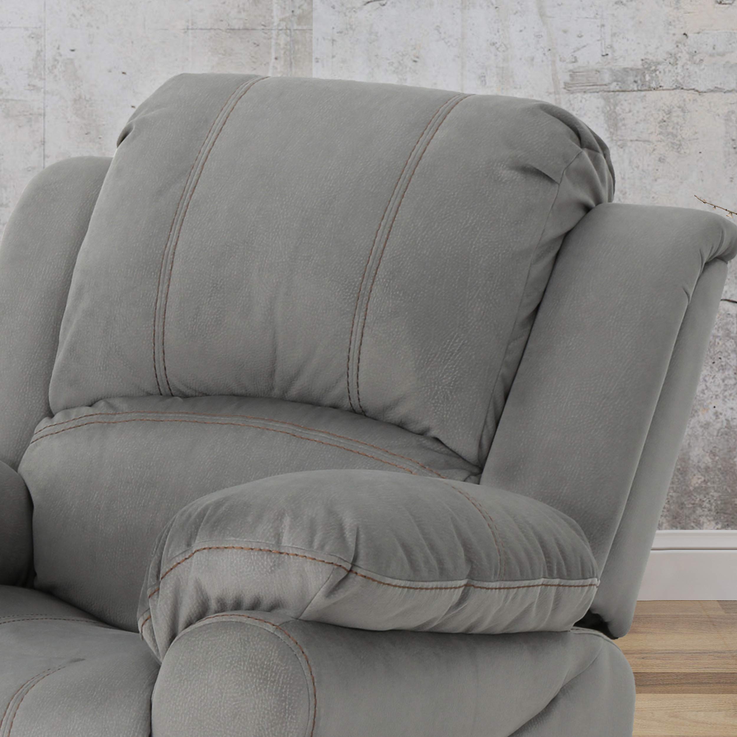 Christopher Knight Home Edwin Recliner - Grey & Black Fabric Reclining Chair with Comfortable Padding | Perfect for Living Room, Home Theater & Office Relaxation