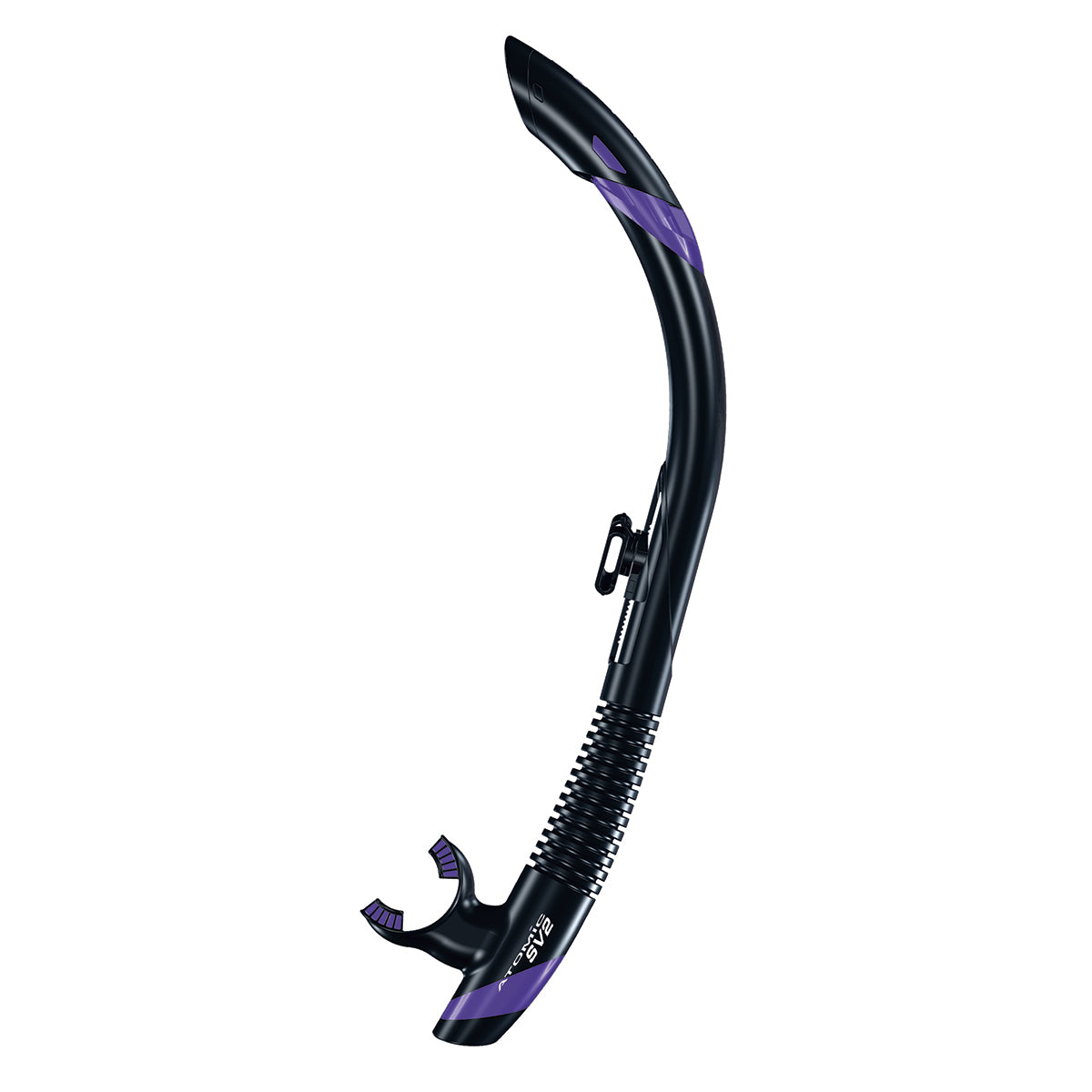 Atomic Aquatics SV2 Flex Snorkel - Comfortable & Durable Snorkeling Gear for Scuba Diving, Swimming & Underwater Exploration