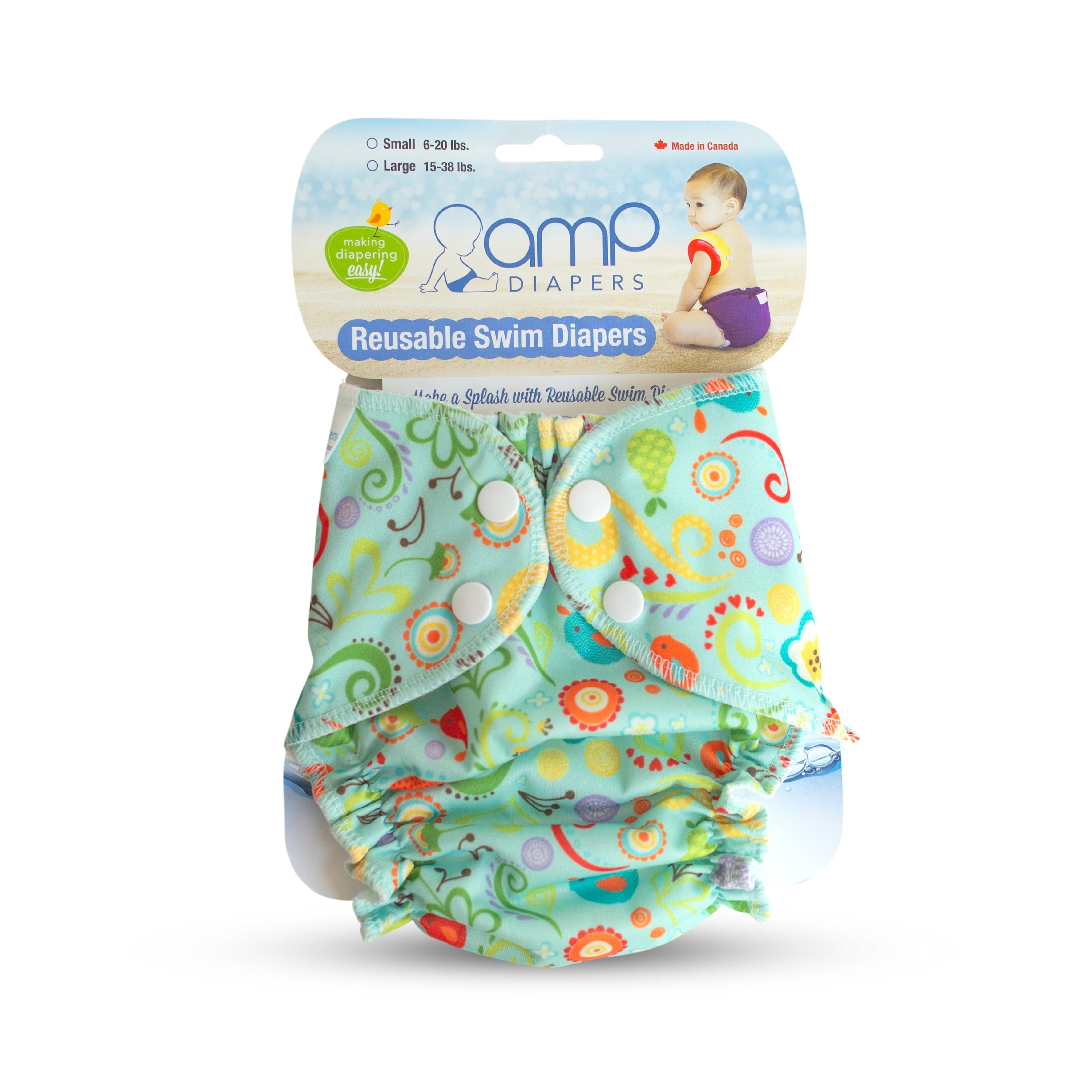 Waterproof Swim Diaper for Babies & Toddlers - AMP Reusable & Leak-Proof Swimwear - Perfect for Pool, Beach & Water Play