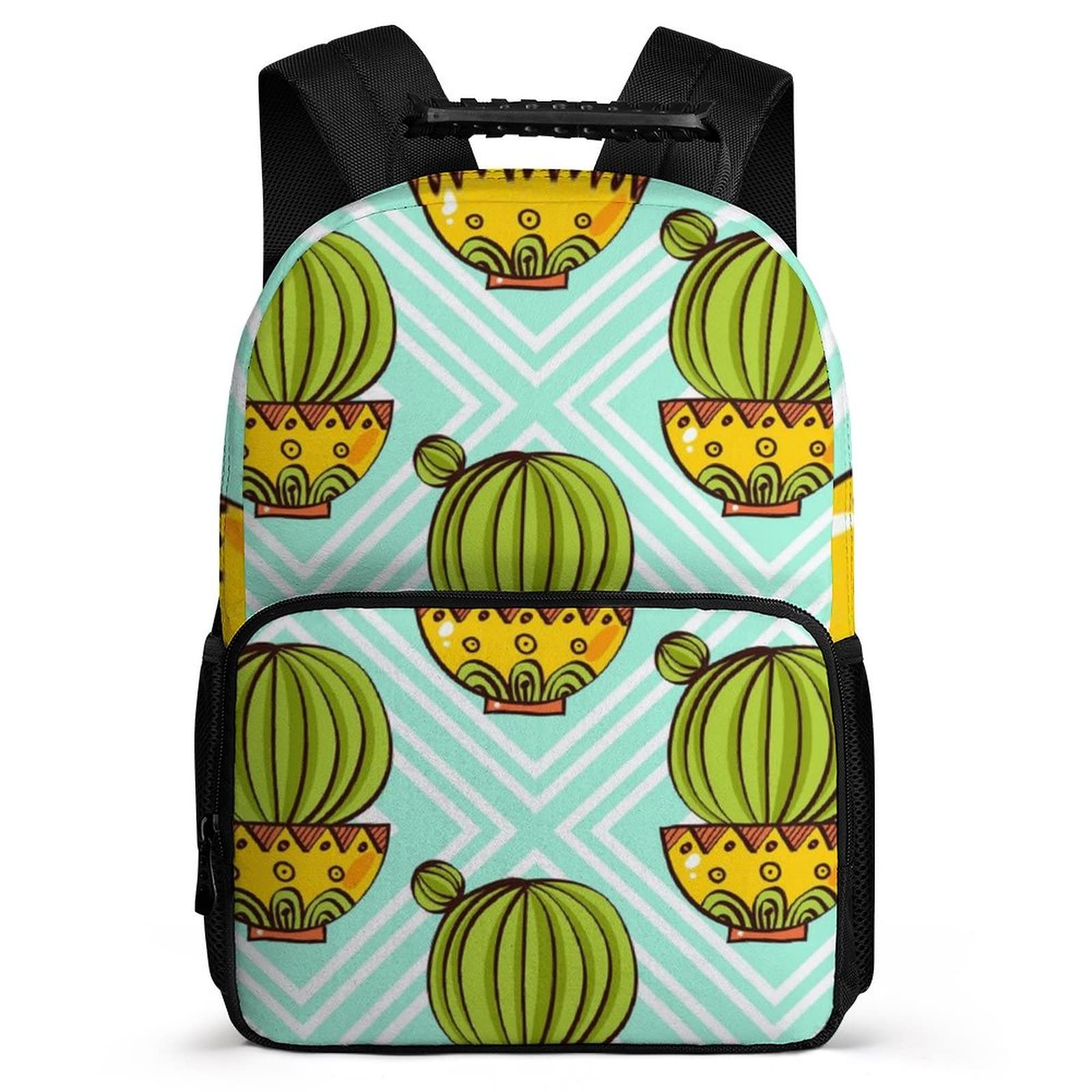 Lightweight Durable Anti-Theft Backpack for Men & Women - Trendy Cactus Design School Backpack with Smooth Zipper - Perfect for High School, College, Travel & Daily Commute