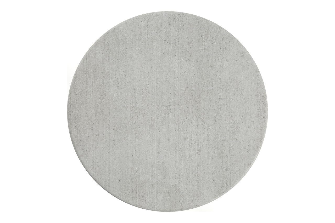Inmod Coby Mid-Century Modern Coffee Table - Faux Cement Finish, White/Grey - Stylish Living Room Centerpiece for Home Decor & Small Space Furniture