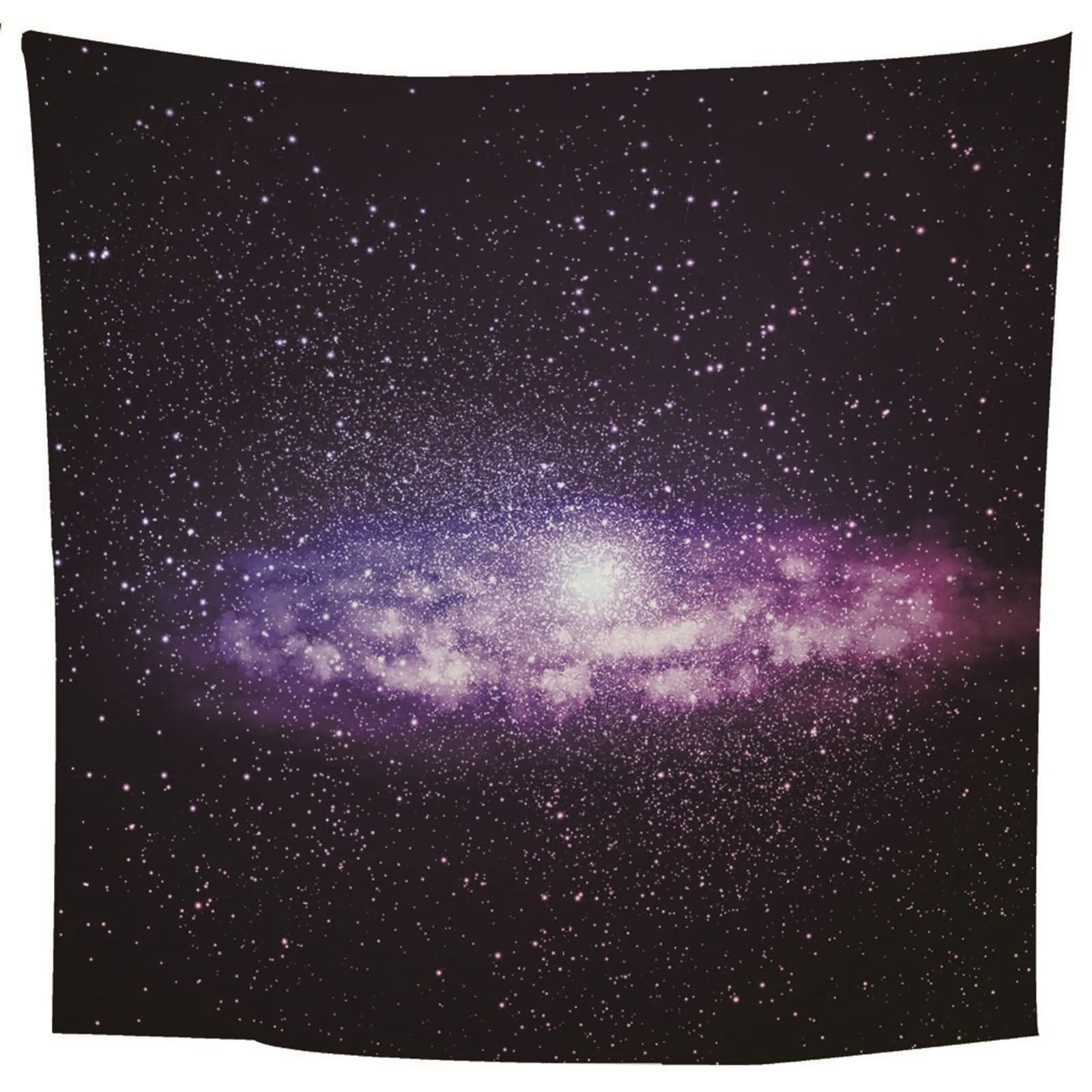 Starry Sky Universe Wall Tapestry for Men - Purple Polyester 350x256CM Home Decor for Bedroom, Living Room & Dorm